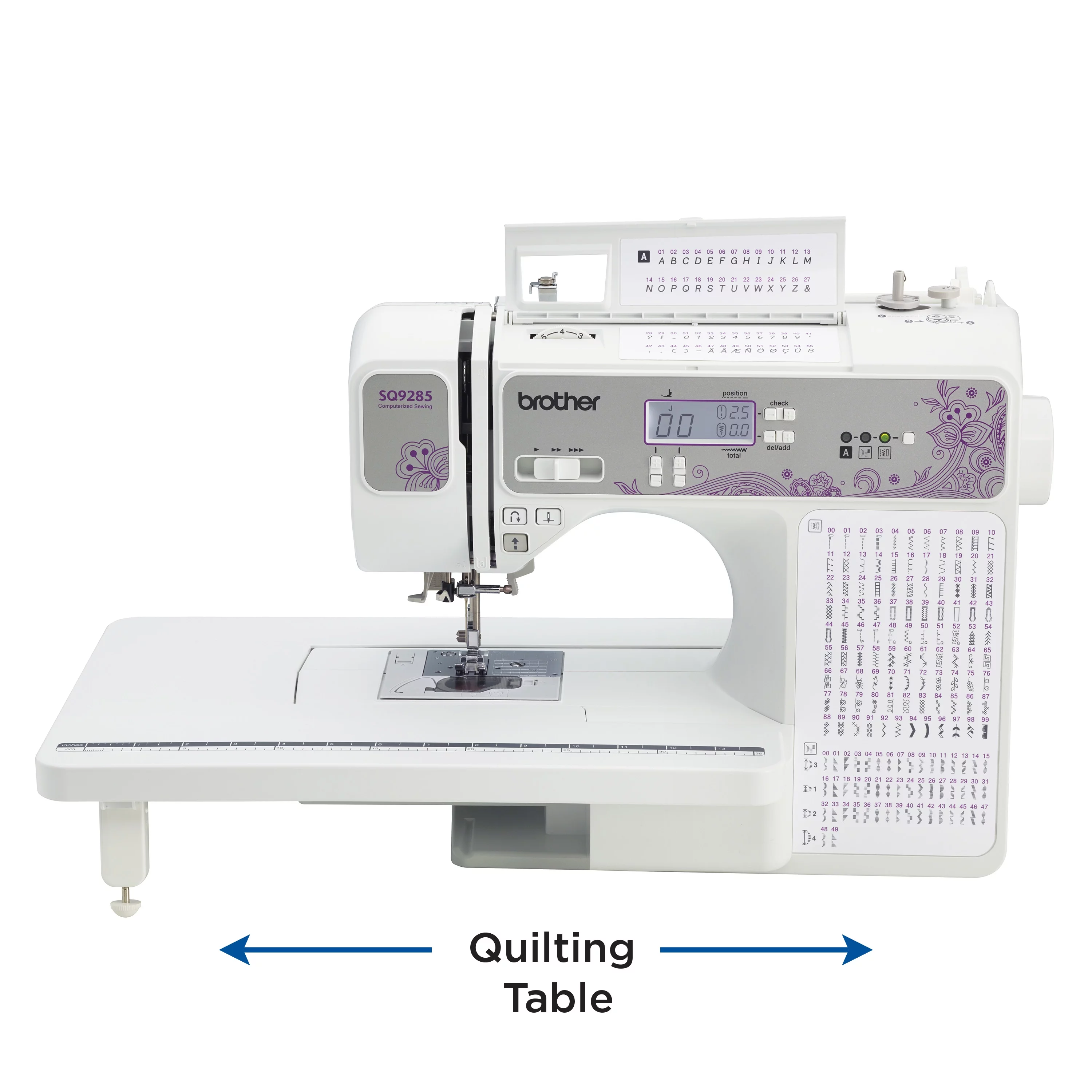 Brother SQ9285 Computerized Sewing and Quilting Machine with Wide Table