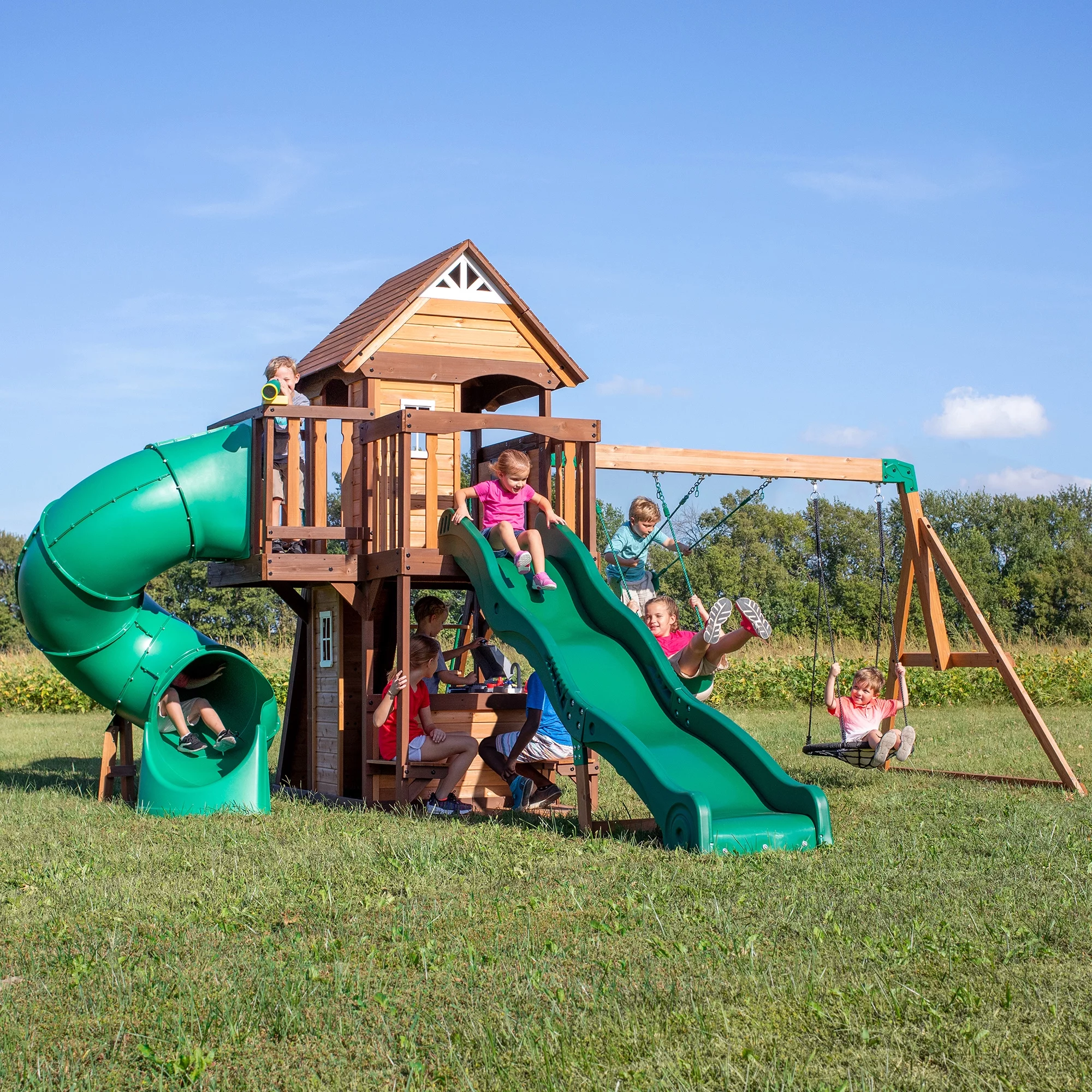 Backyard Discovery Cedar Cove Swing Set