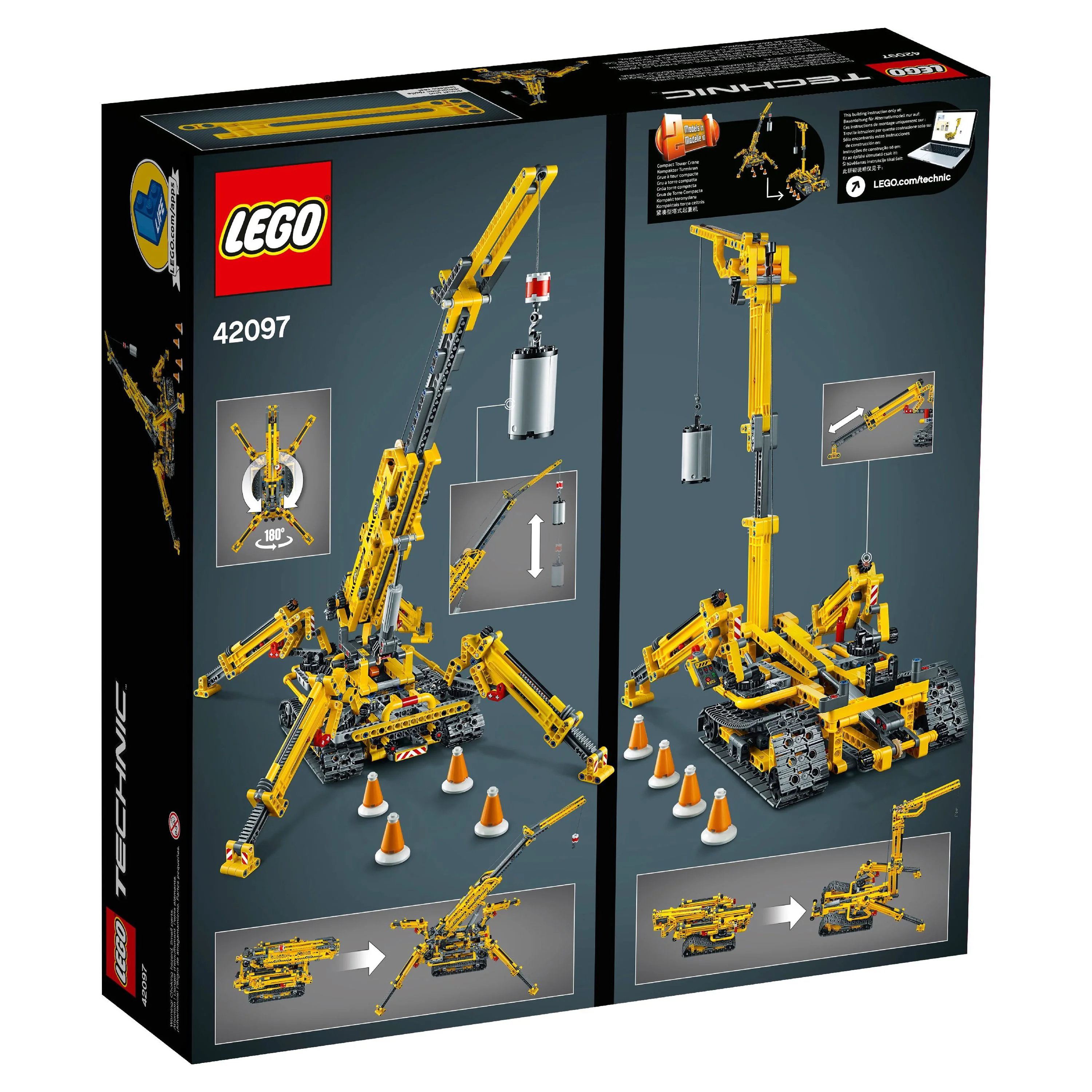 LEGO Technic Compact Crawler Crane 42097 Construction Model Crane Set (920 Pieces)