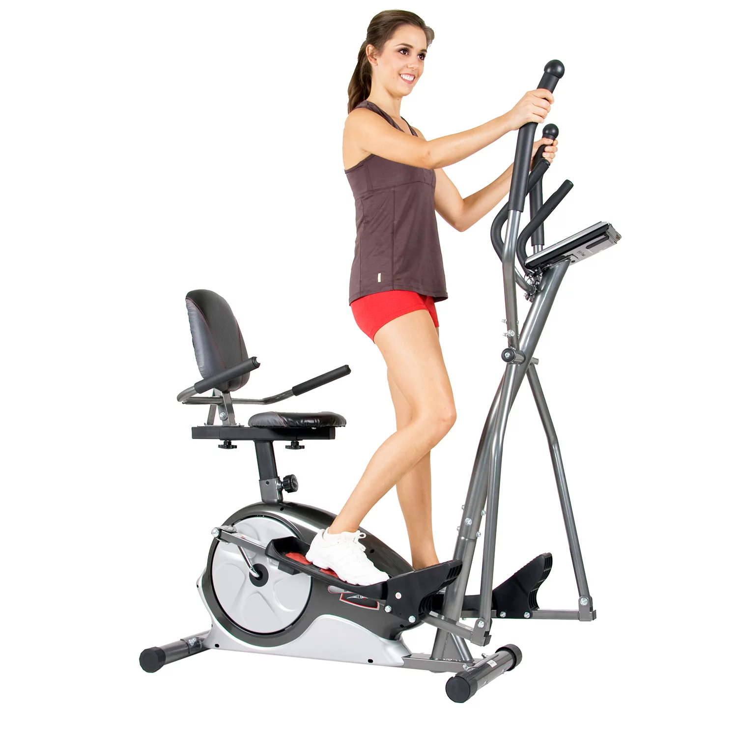 Body Champ BRT3858 Trio Trainer, Manual Resistance, Heart Rate, 12.5″ Stride, Max 250 lbs