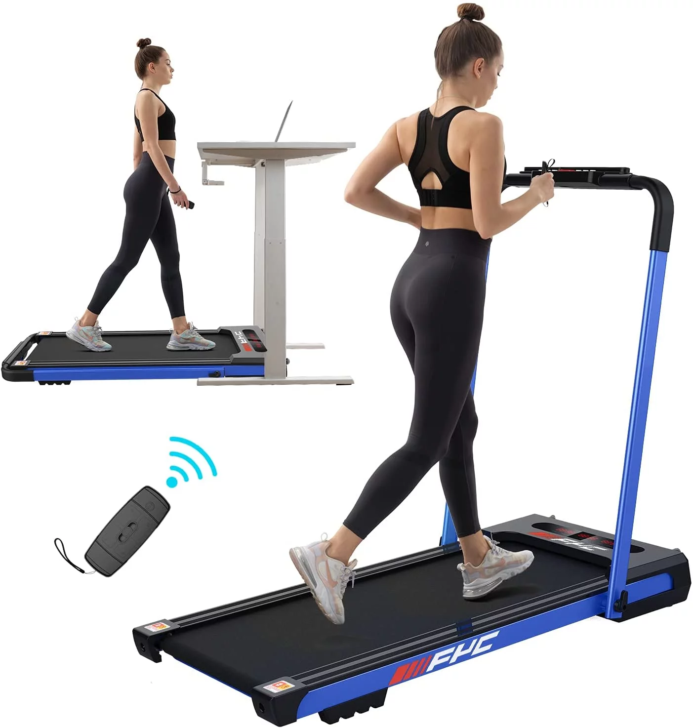 2.5HP Folding Treadmill Slim Compact Running Machine Portable Electric Treadmill Foldable Treadmill Workout Exercise for Small Apartment Home Gym Fitness Jogging Walking