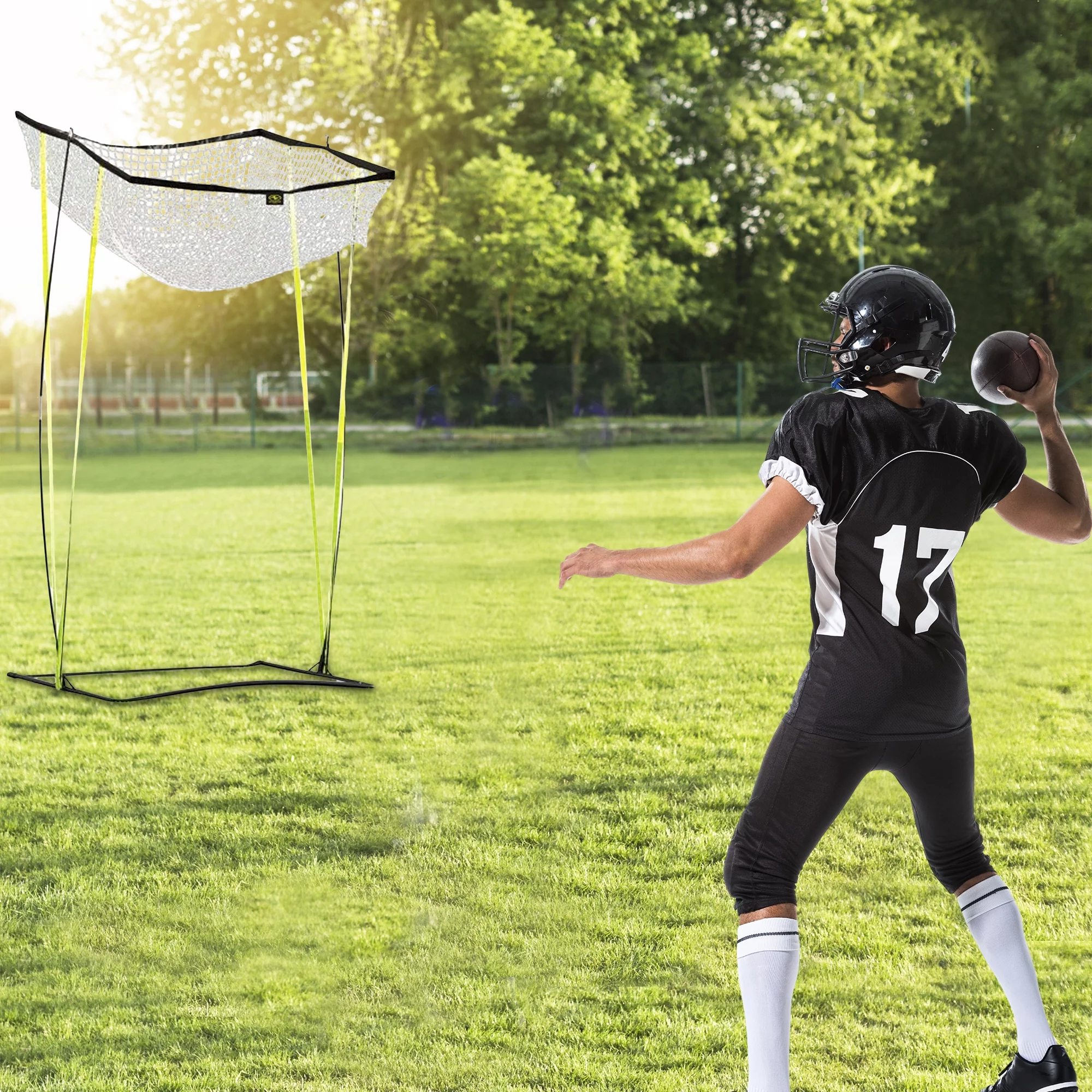 Athletic Works Football Throw Training Net – Quarterback Trainer