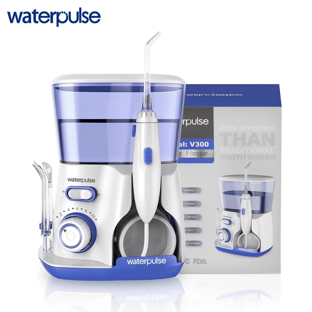 Waterpulse 800ml Electric Dental Water Flosser Oral Irrigator with 5 Tips Cleaner Oral