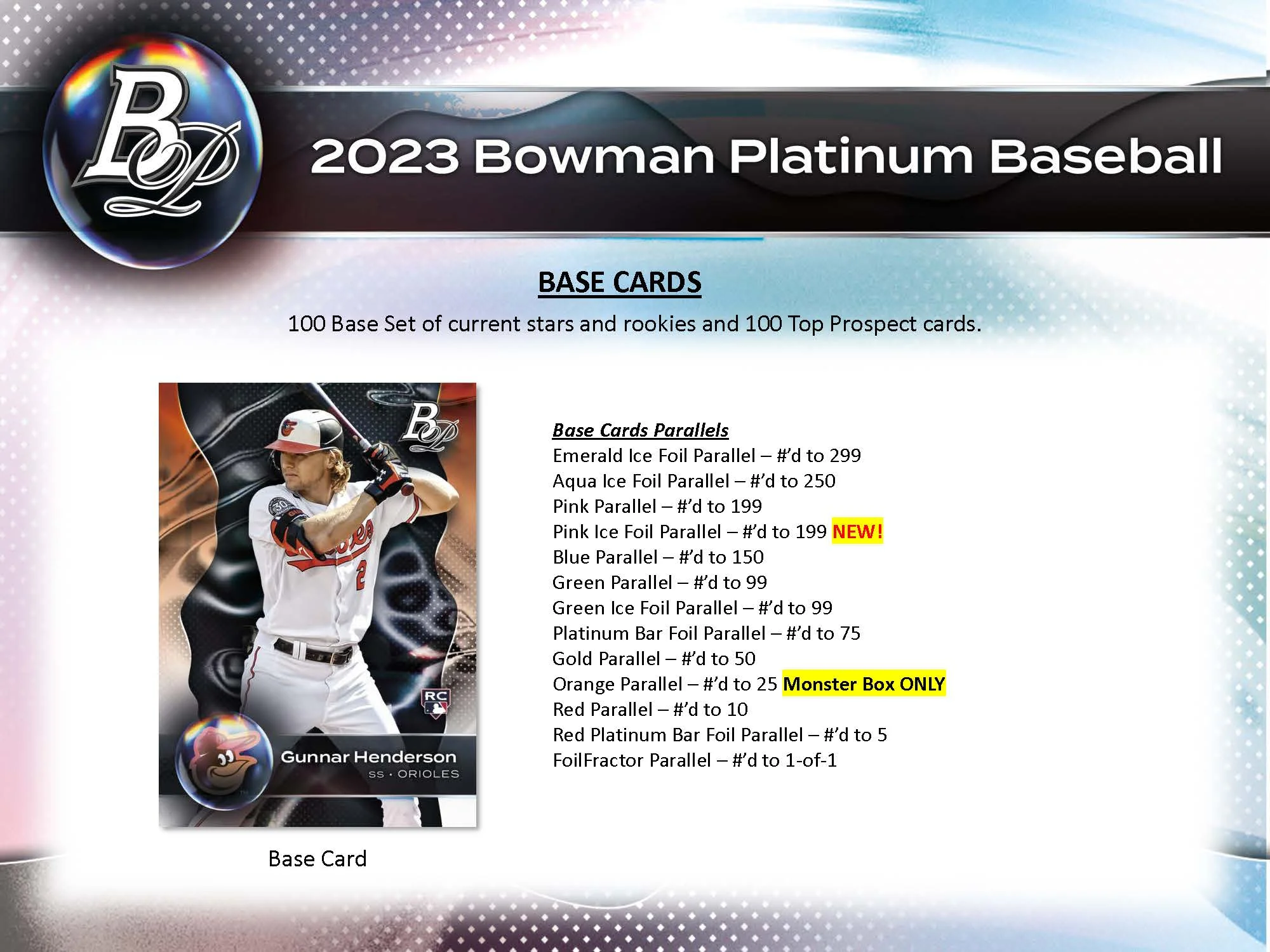 2023 Topps Bowman Platinum MLB Baseball Monster Box