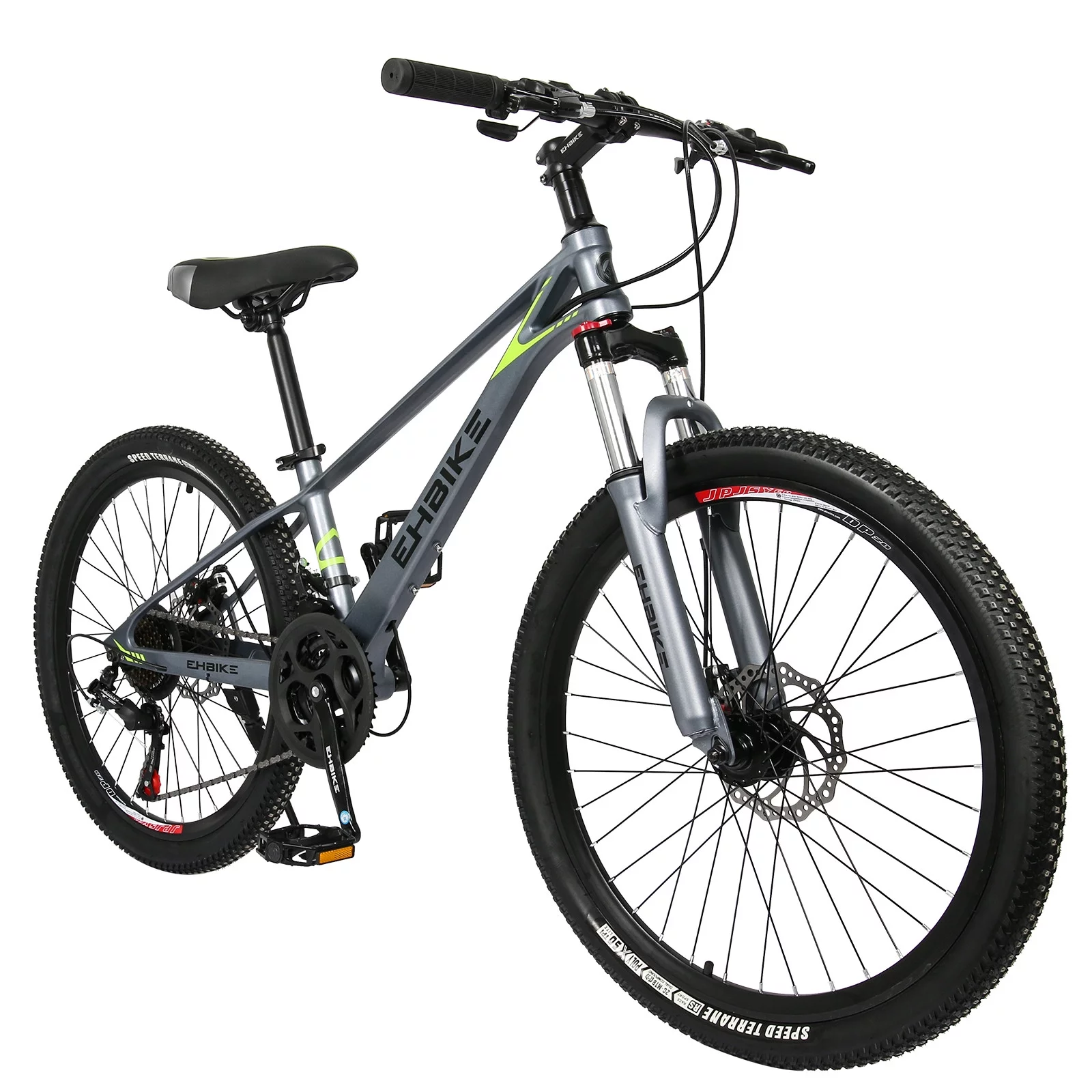 Sunvit 24 inch Adult Mountain Bikes-21 Speed Black Bicycles for Boy and Girl,Magnesium Alloy Frame