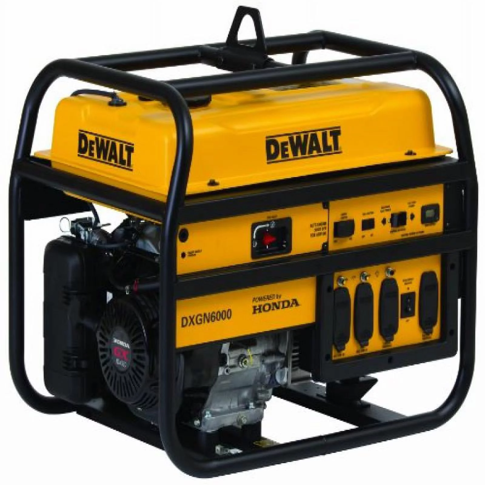 DeWALT DXGN6000 – 6,000-Watt Gas Powered Professional Portable Generator, 49 ST/CSA, PD532MHI005