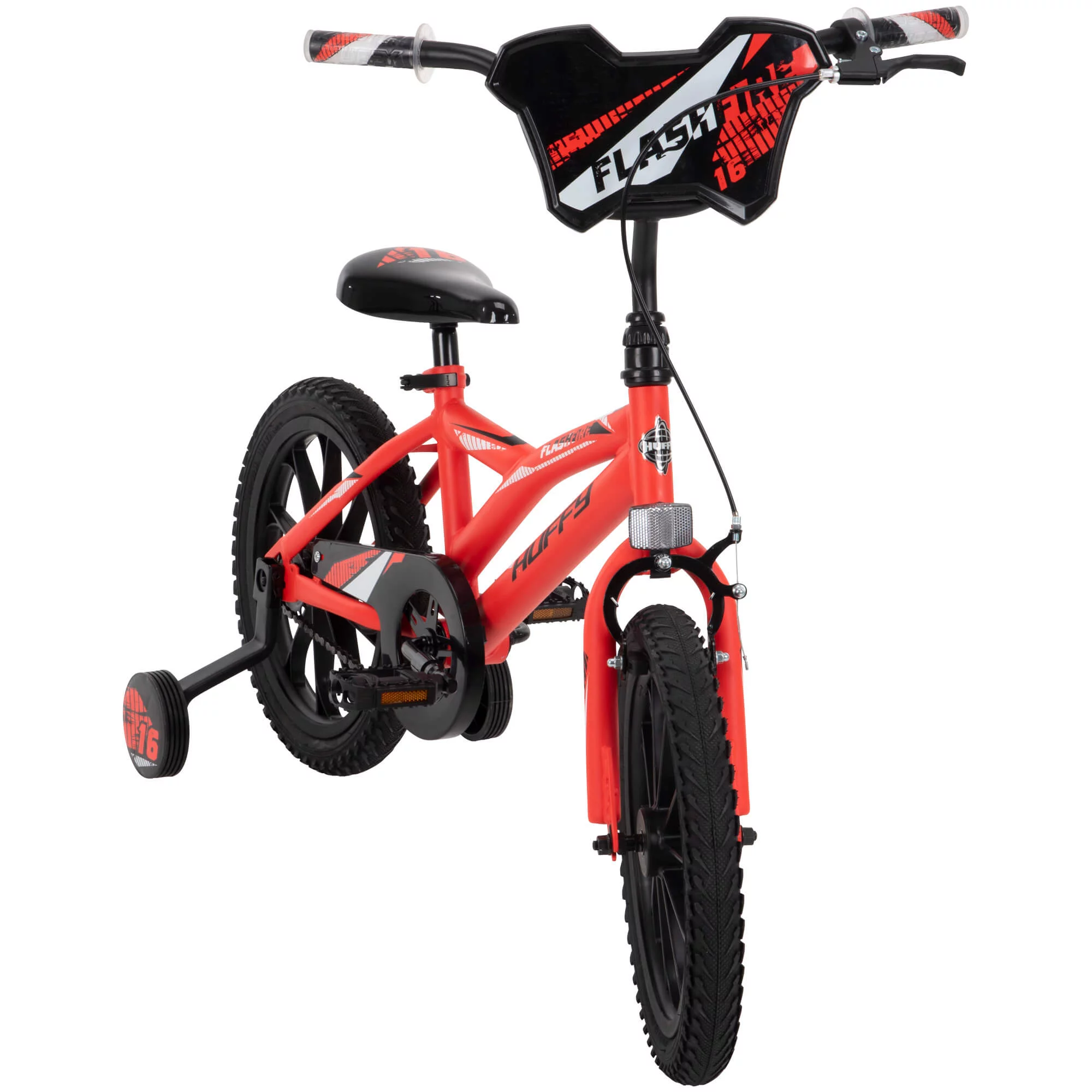 Huffy 16-inch Flashfire Boys’ Bike for Kids, Red Neon