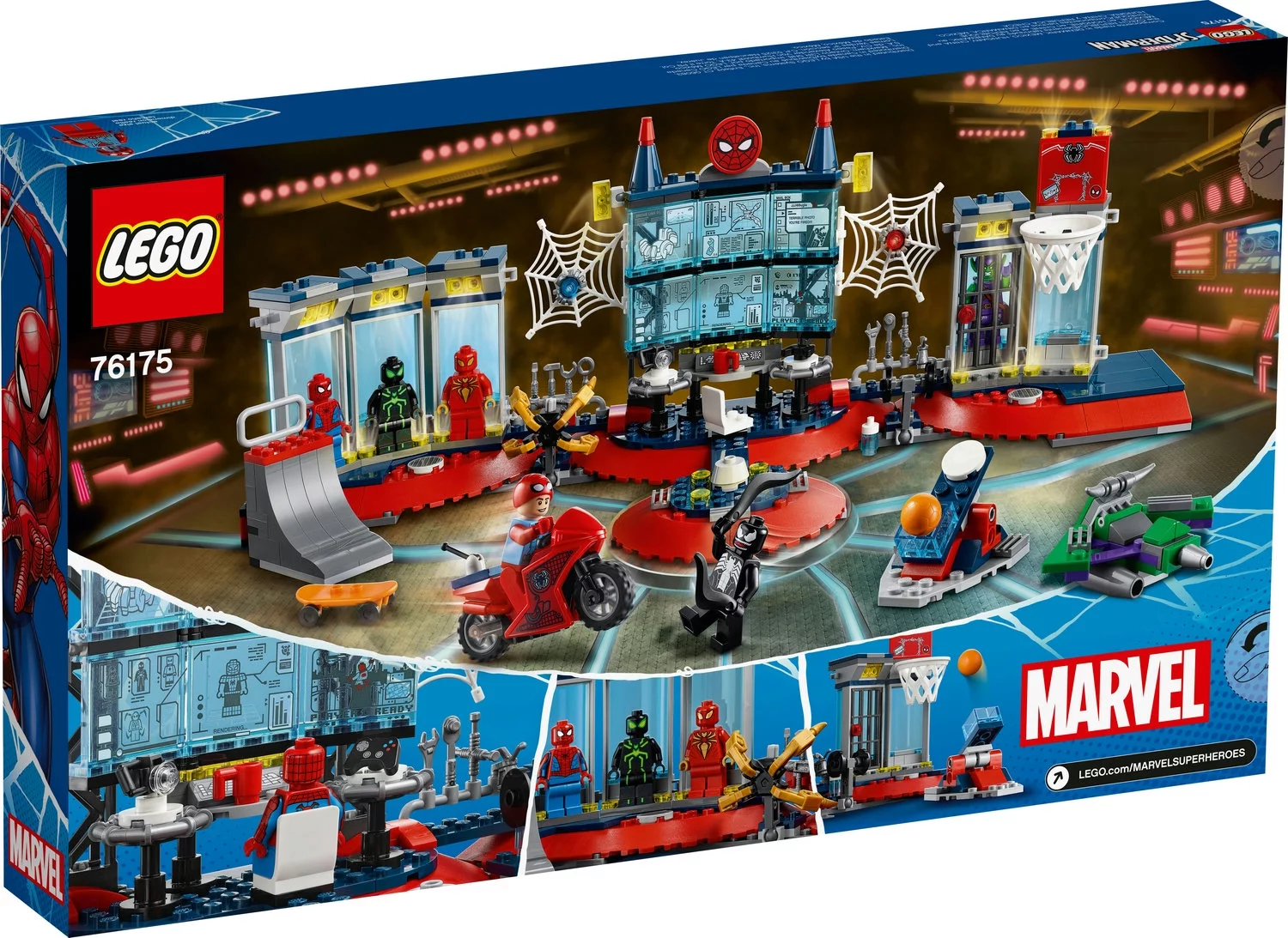 LEGO Marvel Spider-Man Attack on the Spider Lair 76175 Collectible Building Toy (466 Pieces)