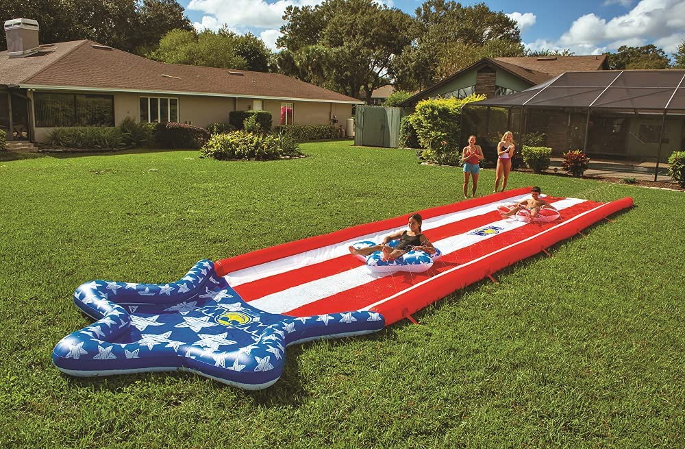 WOW Sports Americana Stars & Stripes Giant 40ft Backyard Super Slide