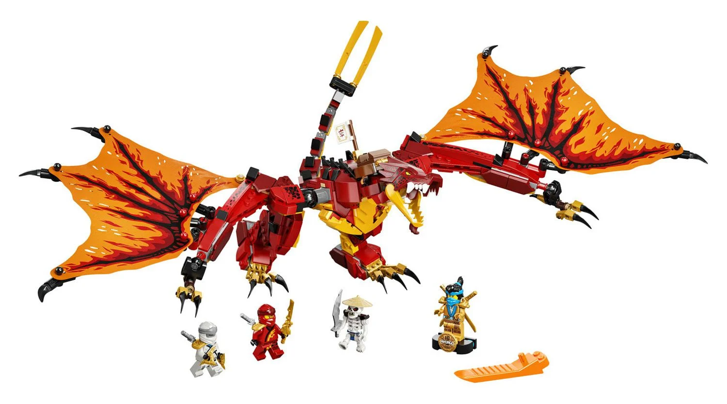 LEGO NINJAGO Legacy Fire Dragon Attack 71753 Ninja Building Toy (563 Pieces)