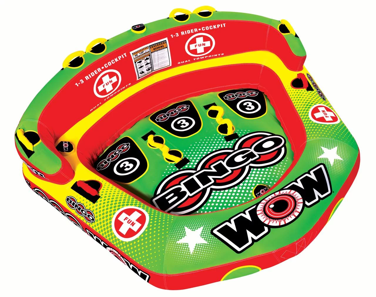 Wow Sports 14-1070 Bingo 3 Inflatable And Towable Water Sport