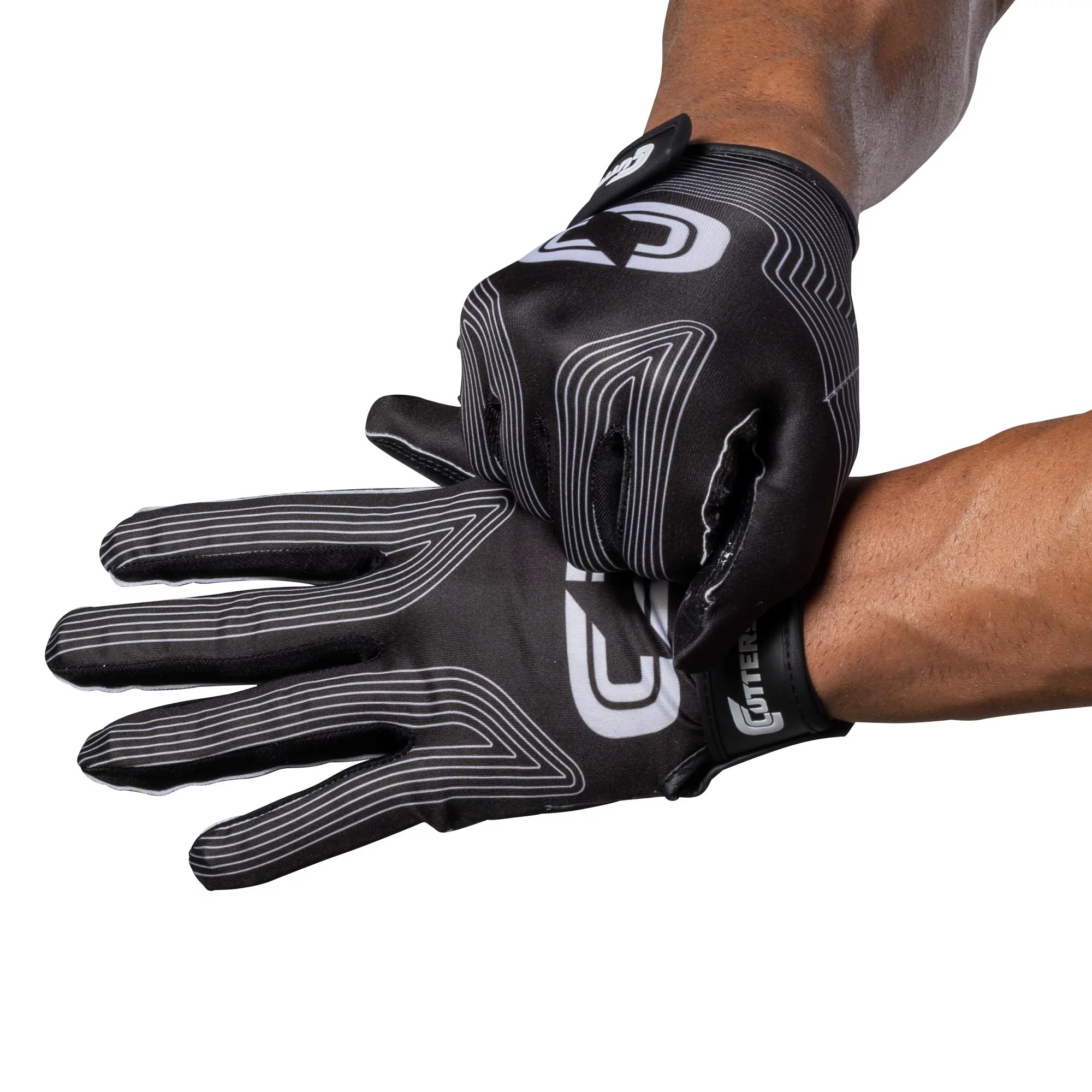 Cutters Epic Football Receiver Glove, Black, Adult, Large/Extra Large