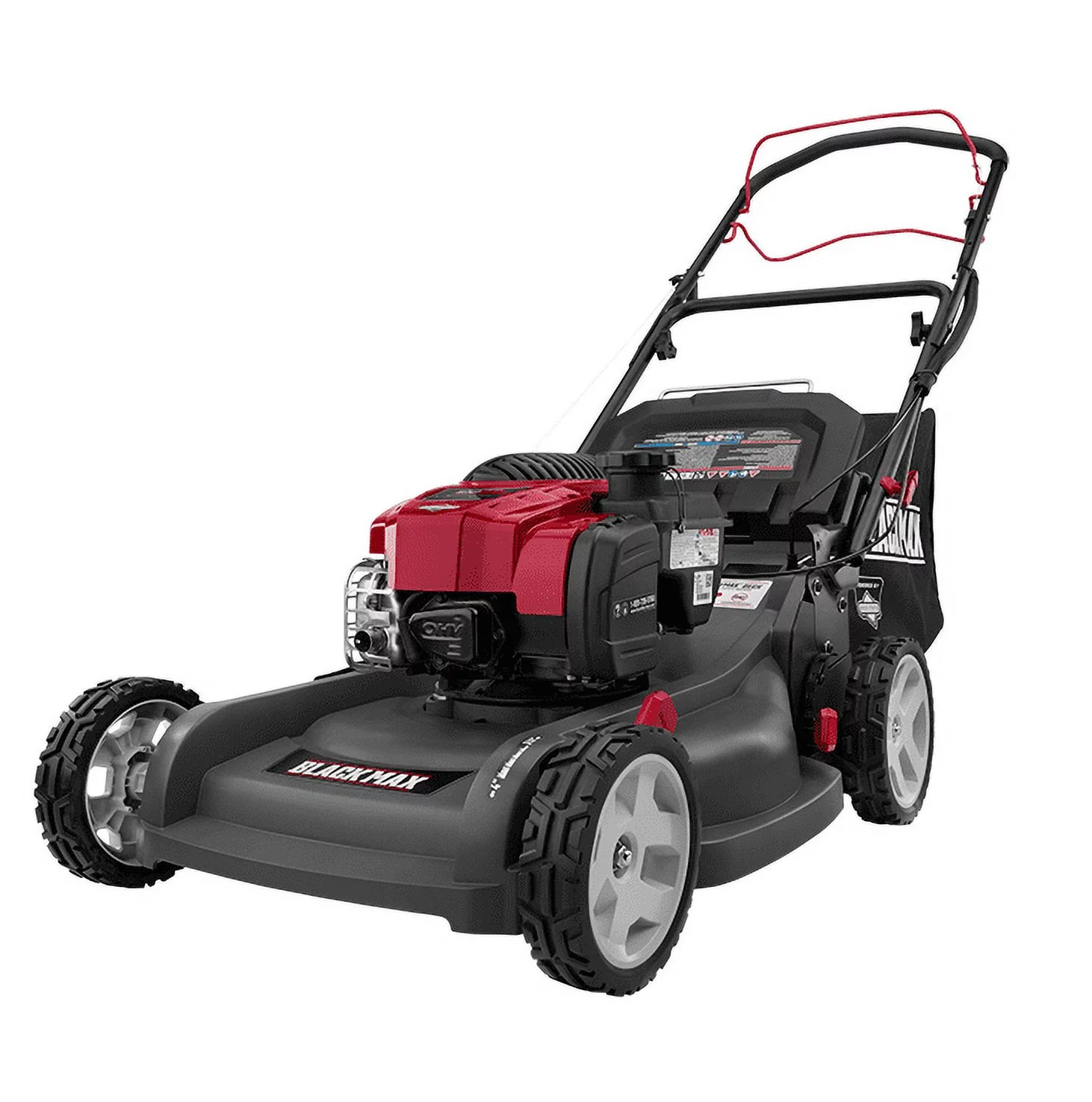 Black Max 21-Inch 150cc Self-Propelled Gas Mower with Briggs & Stratton Engine