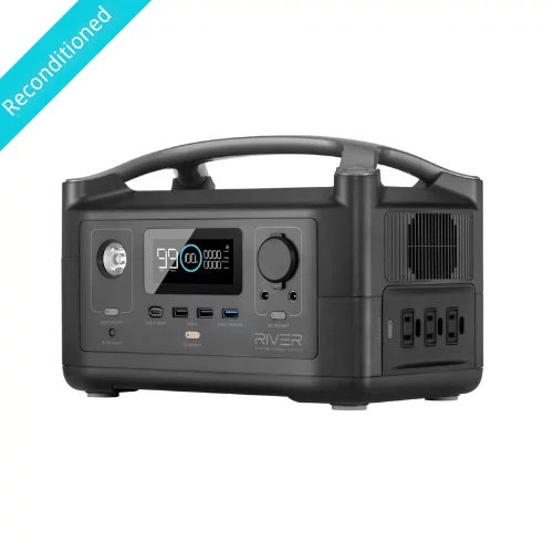 EcoFlow RIVER Portable Solar Generator Power Station,for Outdoor Camping,Home Use,Emergency,Used,Certified Reconditioned