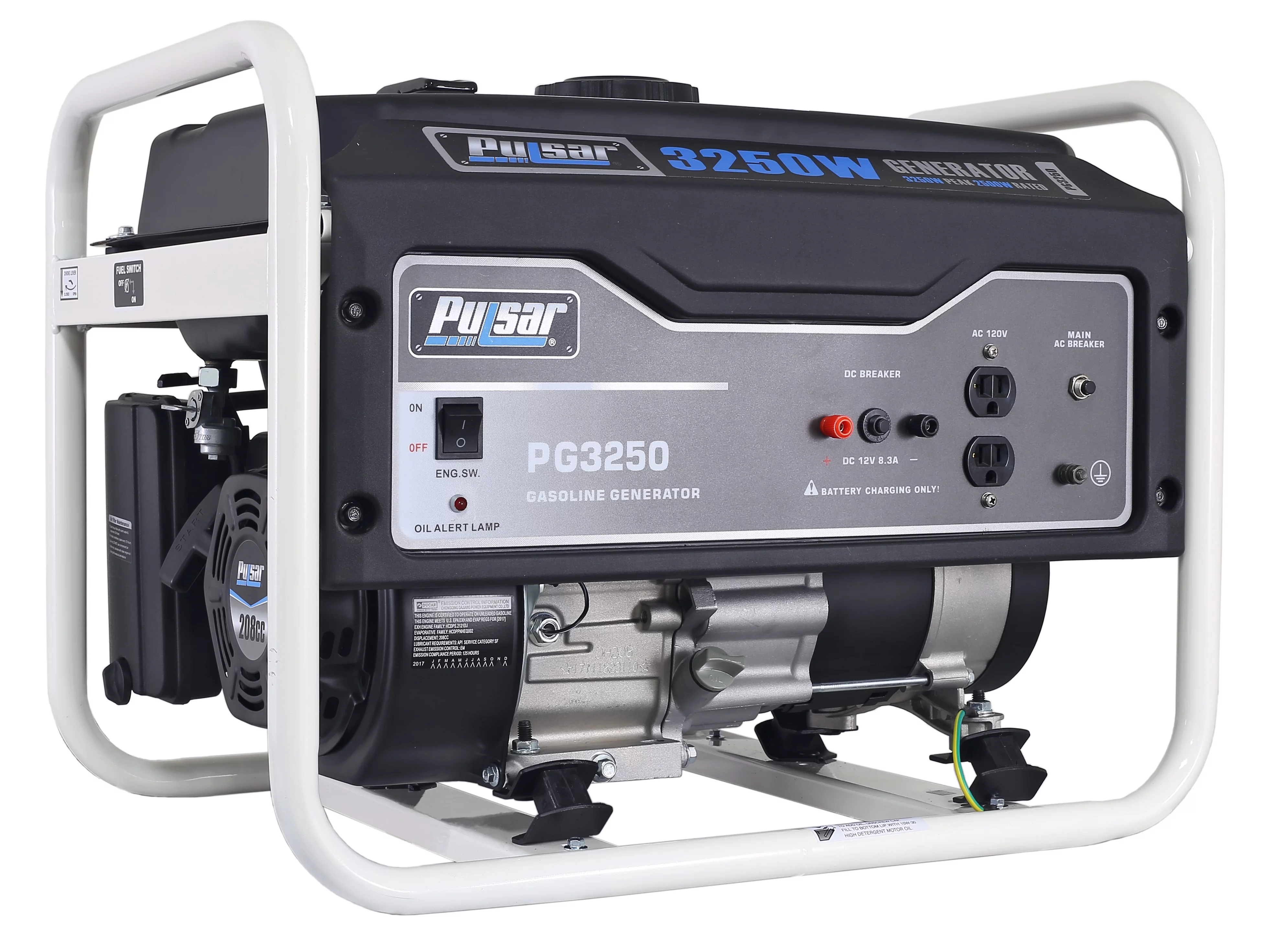 Pulsar 3,250-Watt Gasoline Powered Portable Generator