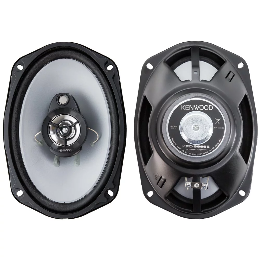 Kenwood 6″ x 9″ 400W 3-Way Car Audio Flush Mount Coaxial Stereo Speakers, Pair