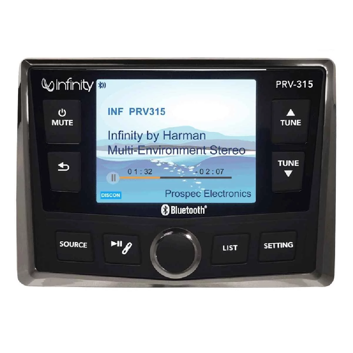 Infinity PRV-315 Waterproof Radio With Stinger SEADASH3B Universal Marine 3″ Radio Dash Kit, And SMRAUXUSB3 Usb/Aux