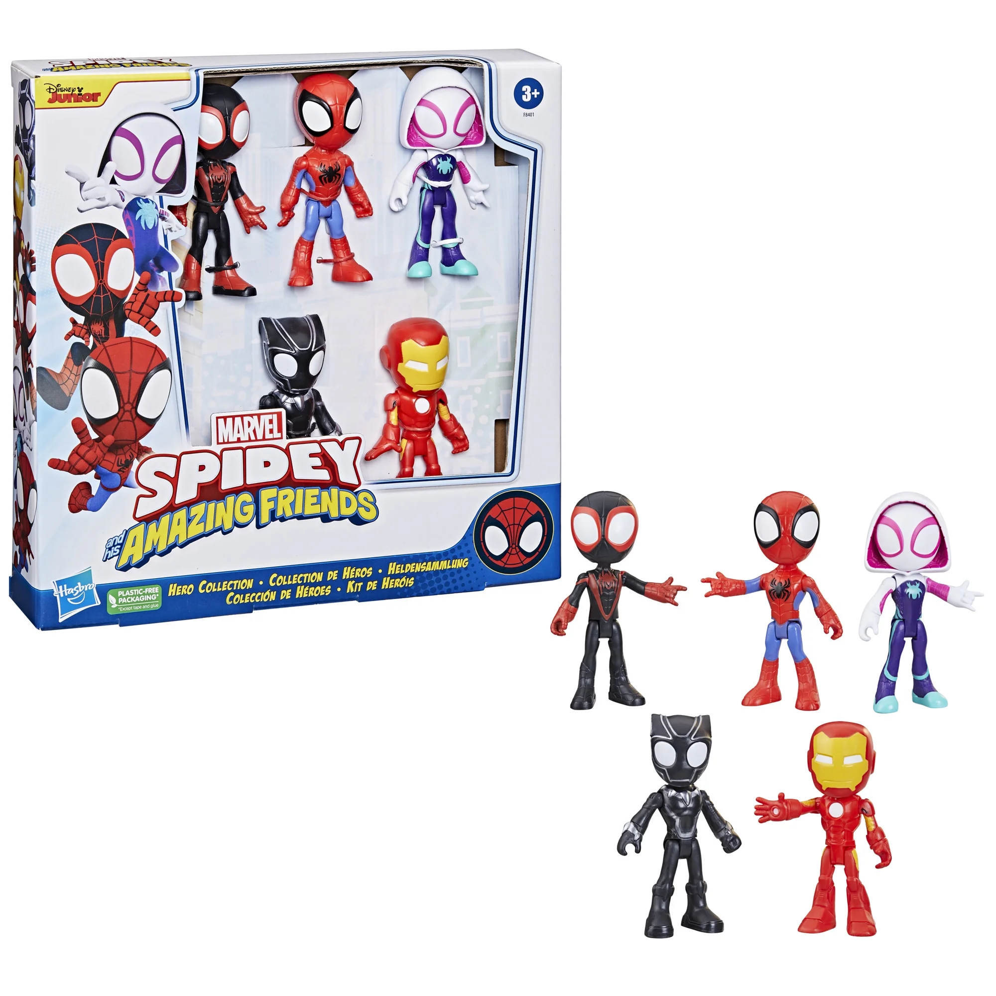 Spidey and His Amazing Friends, Action Figure Set, 5-Pack, Marvel, Toddler Toy