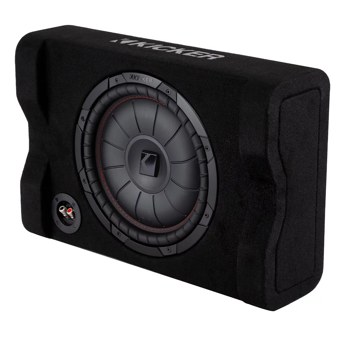 Kicker 48CVTDF122 Sealed Down-Firing Enclosure with 12″ 2-Ohm Subwoofer