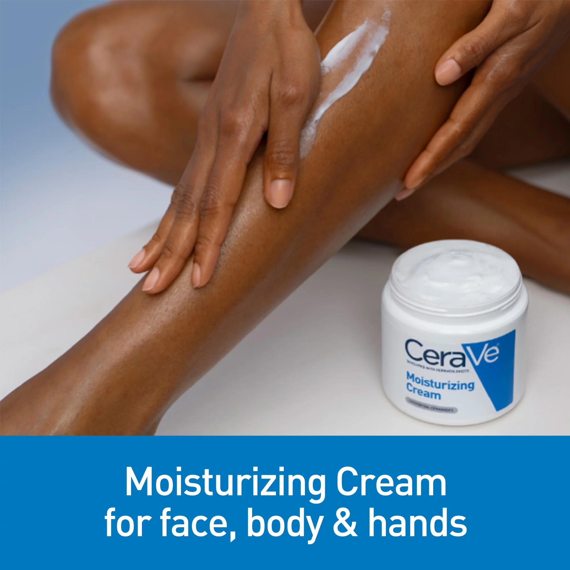 CeraVe Moisturizing Cream for Face and Body, Daily Moisturizer for Normal to Dry Skin with Pump, 16 oz.