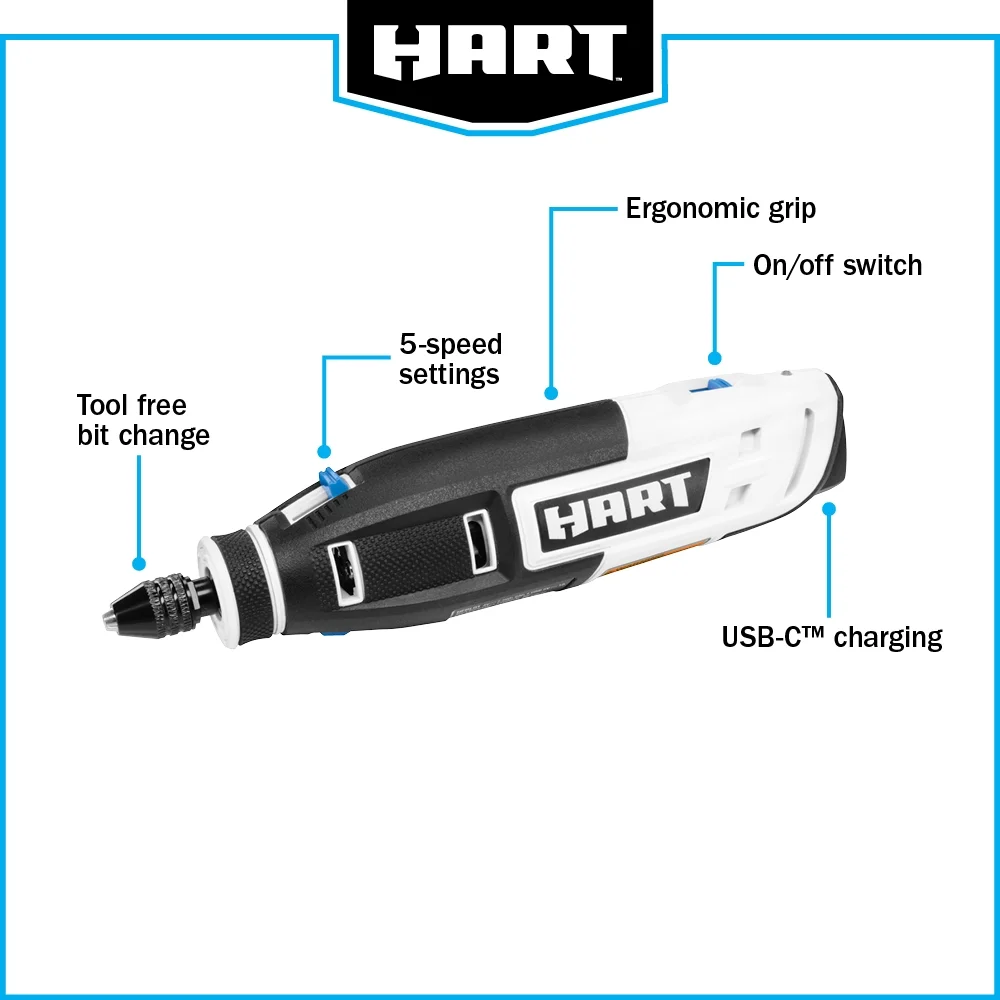 HART 4-Volt Rotary Tool Kit with Accessories