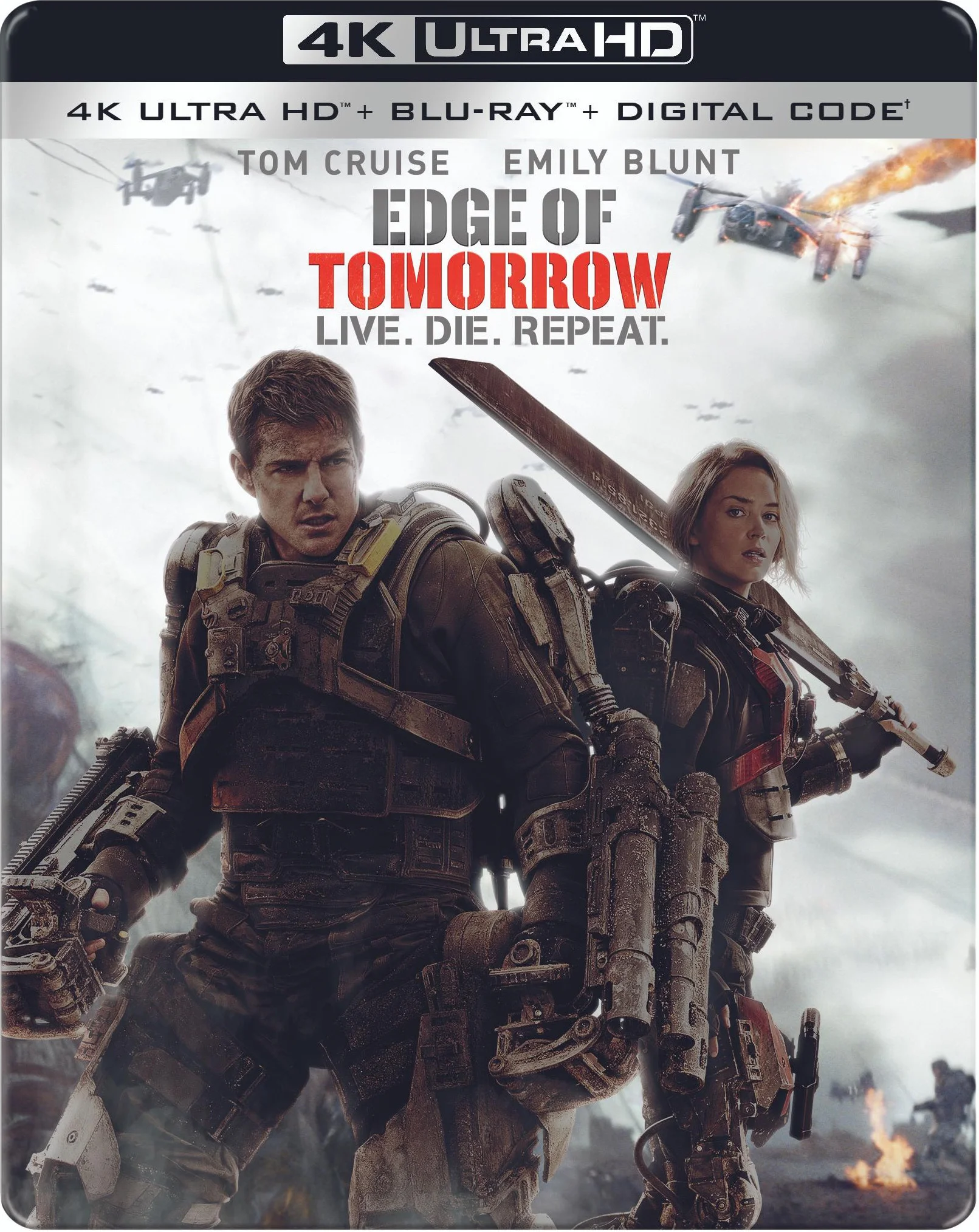 Live Die Repeat: Edge of Tomorrow (Steelbook) (4K Ultra HD + Blu-ray + Digital Copy)