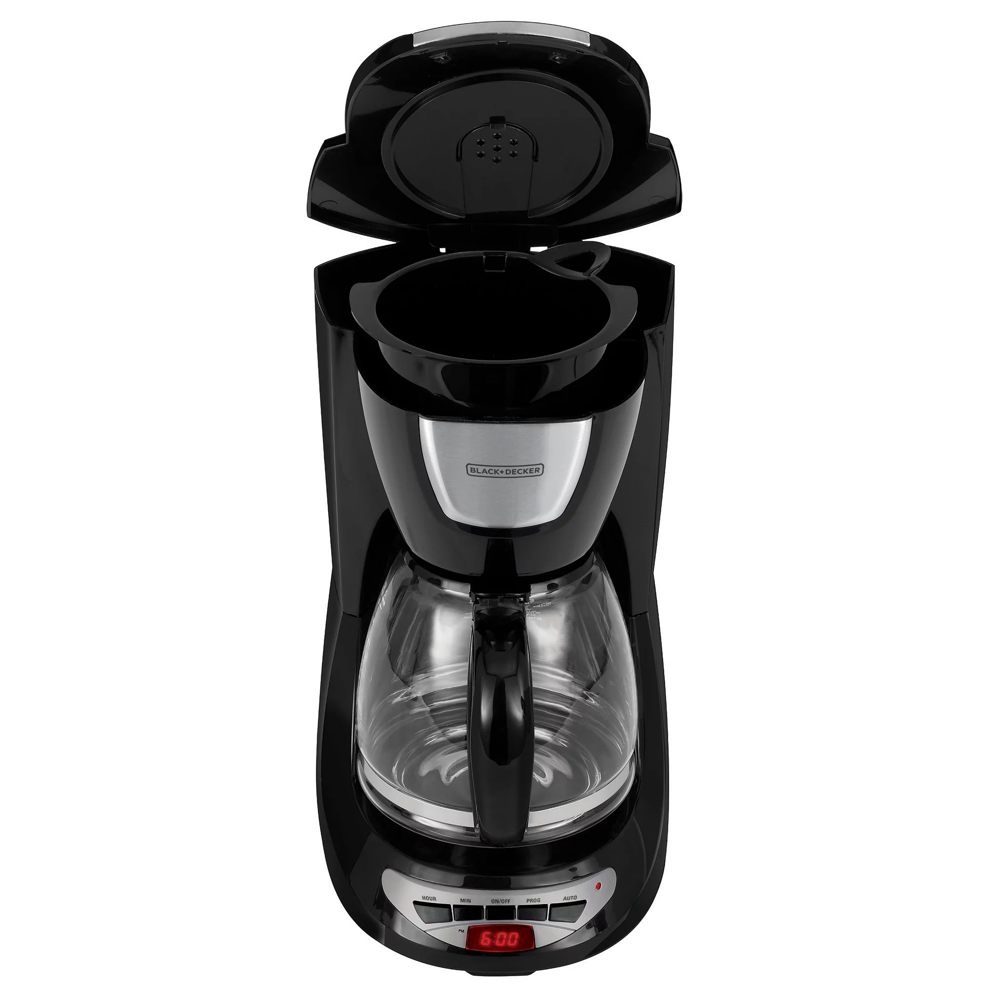 Black & Decker 12 Cup Programmable Black & Stainless Steel Coffee Maker with Glass Carafe