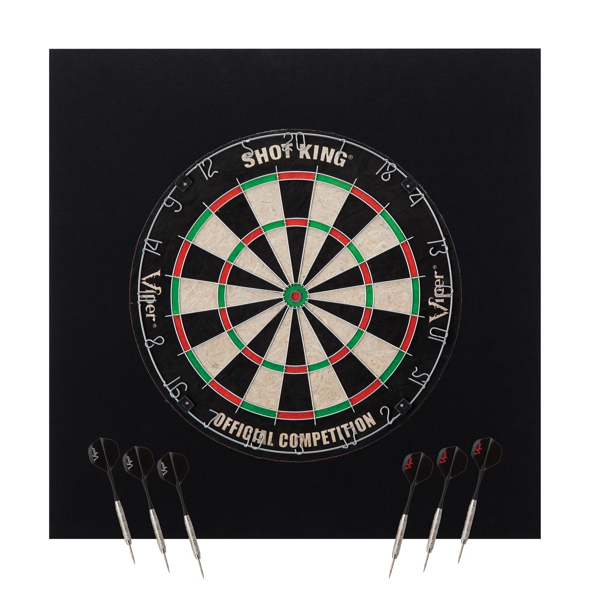 Viper EVA Steel Tip Dart Backboard and Shot King Sisal Dartboard