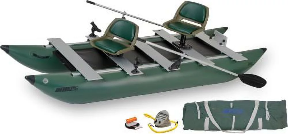 Sea Eagle Boats 375FC Fold Cat Inflatable Pontoon Boat Deluxe Package