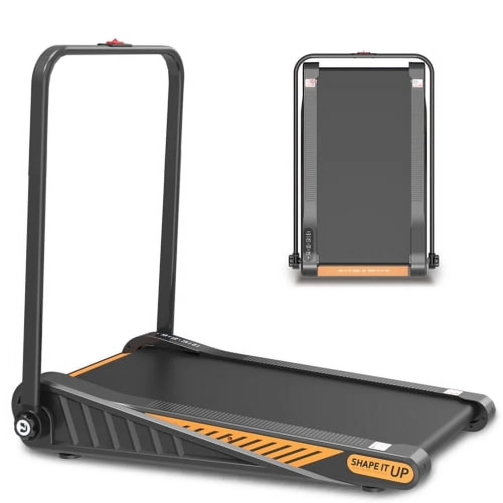 2 in 1 Under Desk Treadmill with Handlebar, 2.0HP Portable Treadmills with Remote Control and LED Display, Foldable Compact Mini Treadmill with 15% Incline – 240 lb Capacity