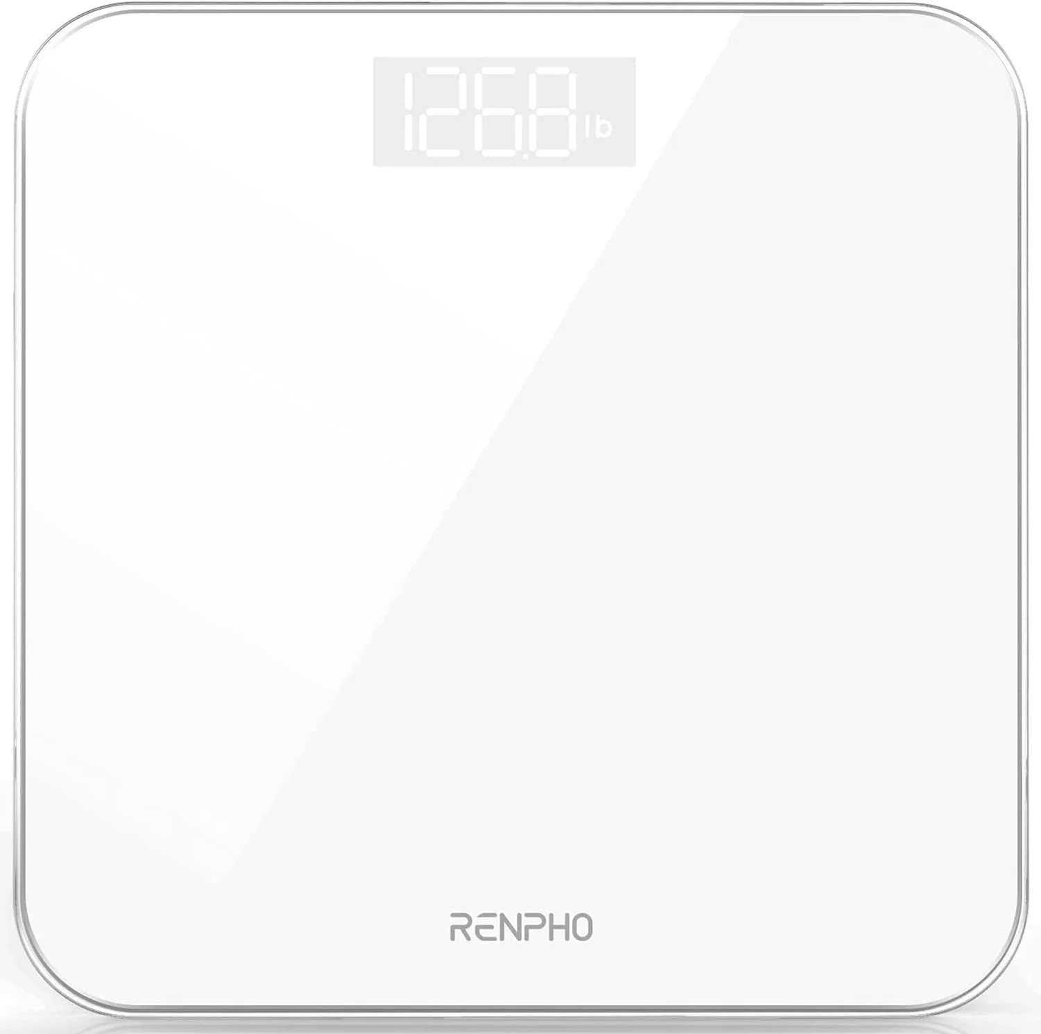 RENPHO Digital Body Weight Scale, Highly Accurate Scale for Weight, LED Display Weight Measurements, Round Corner Design, Anti-Slip, 400 lb