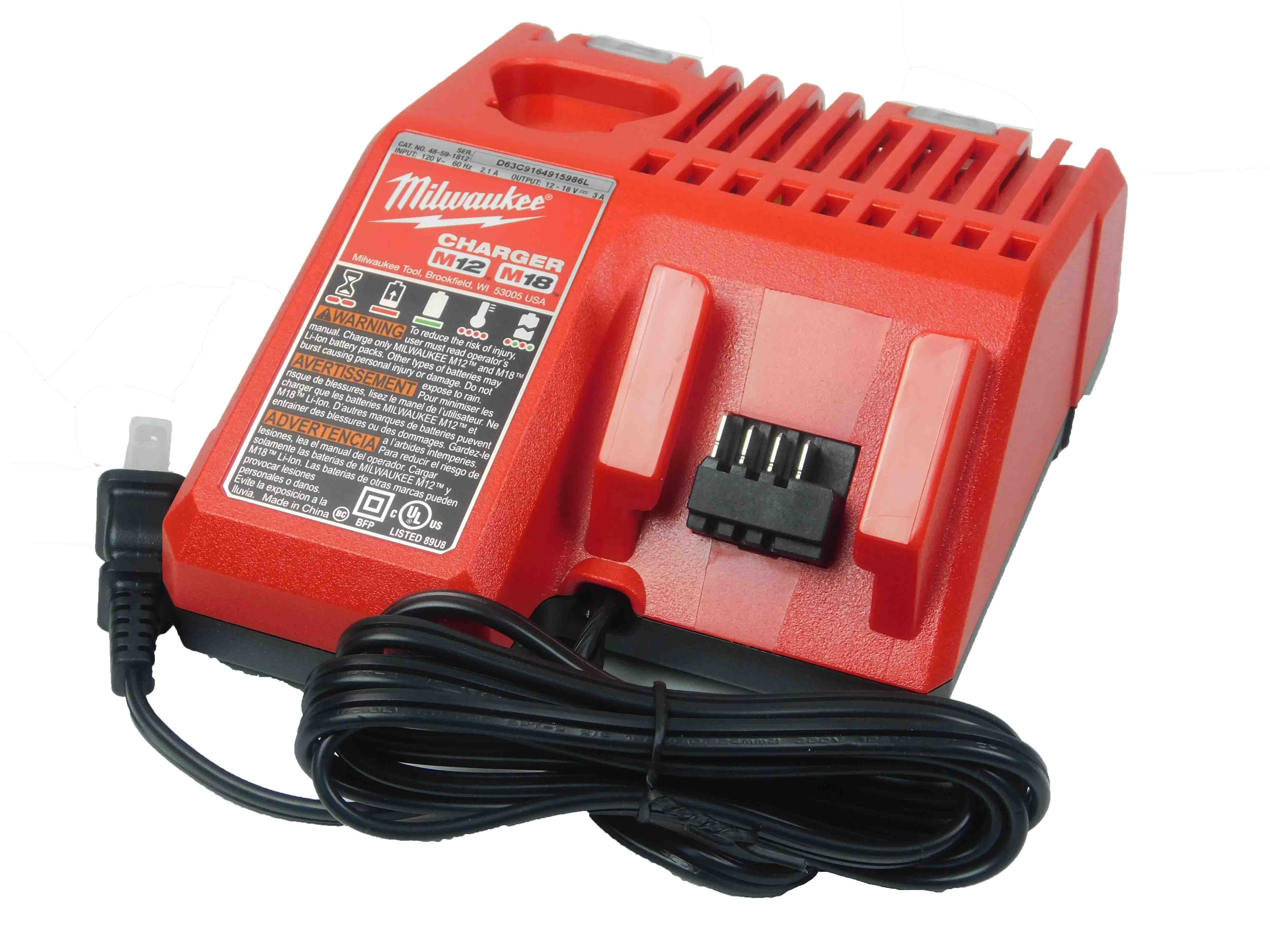 Milwaukee M18 & M12 Multi-Voltage Charger 48-59-1812