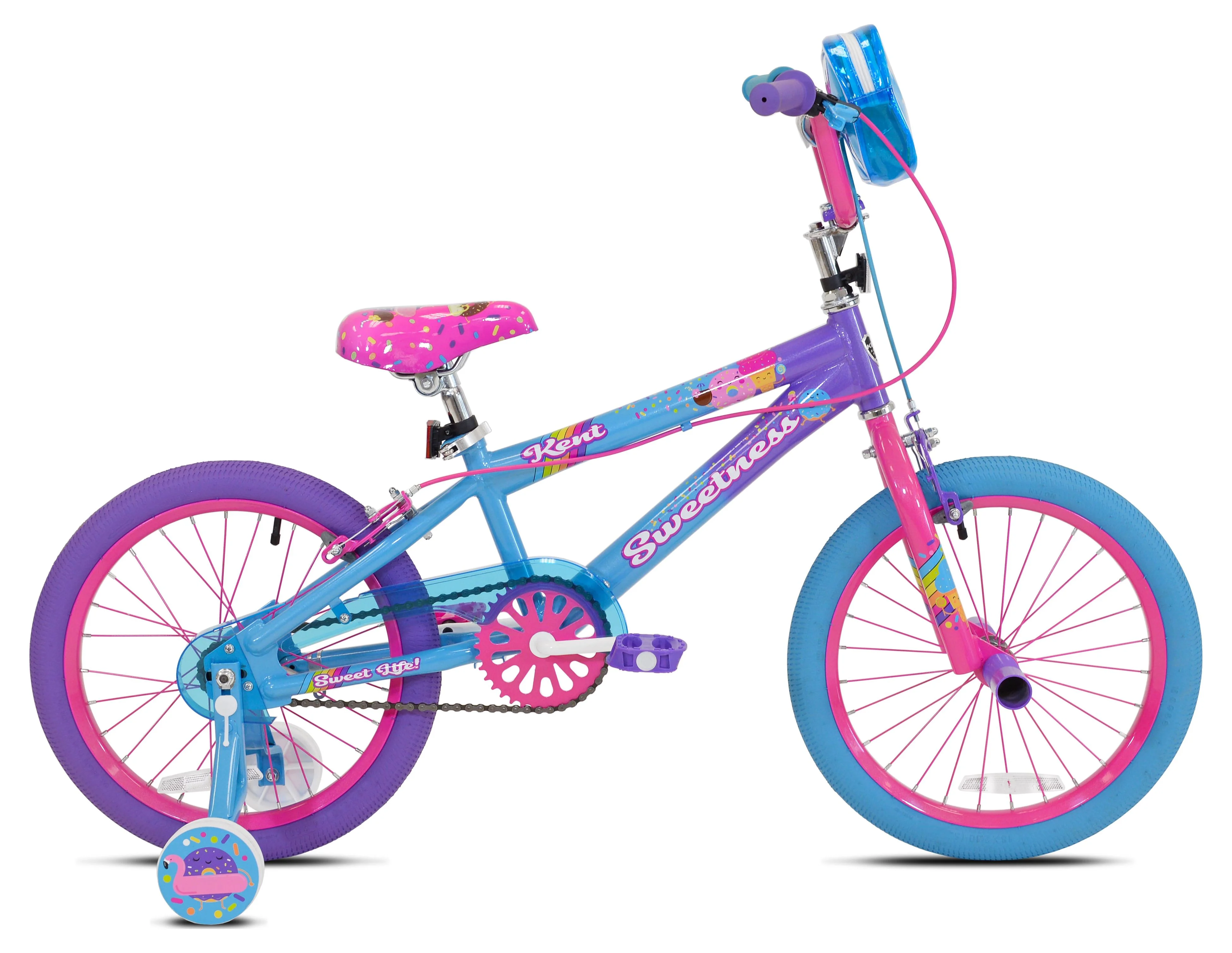 Kent Bicycles 18″ Sweetness Girls Child Bike, Purple/Pink/Blue