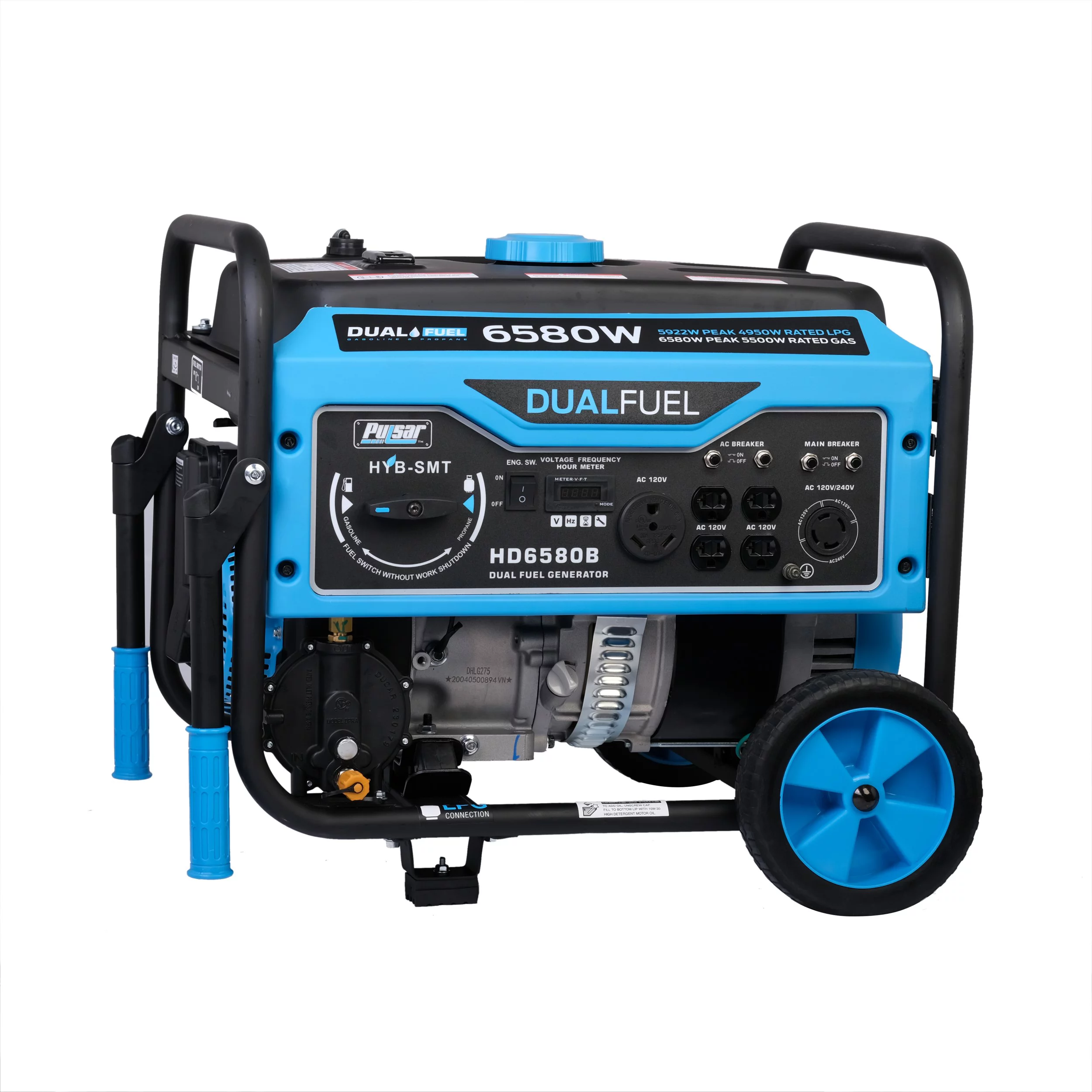 Pulsar 6580-Watt Dual Fuel Portable Generator HD6580B – CARB Compliant