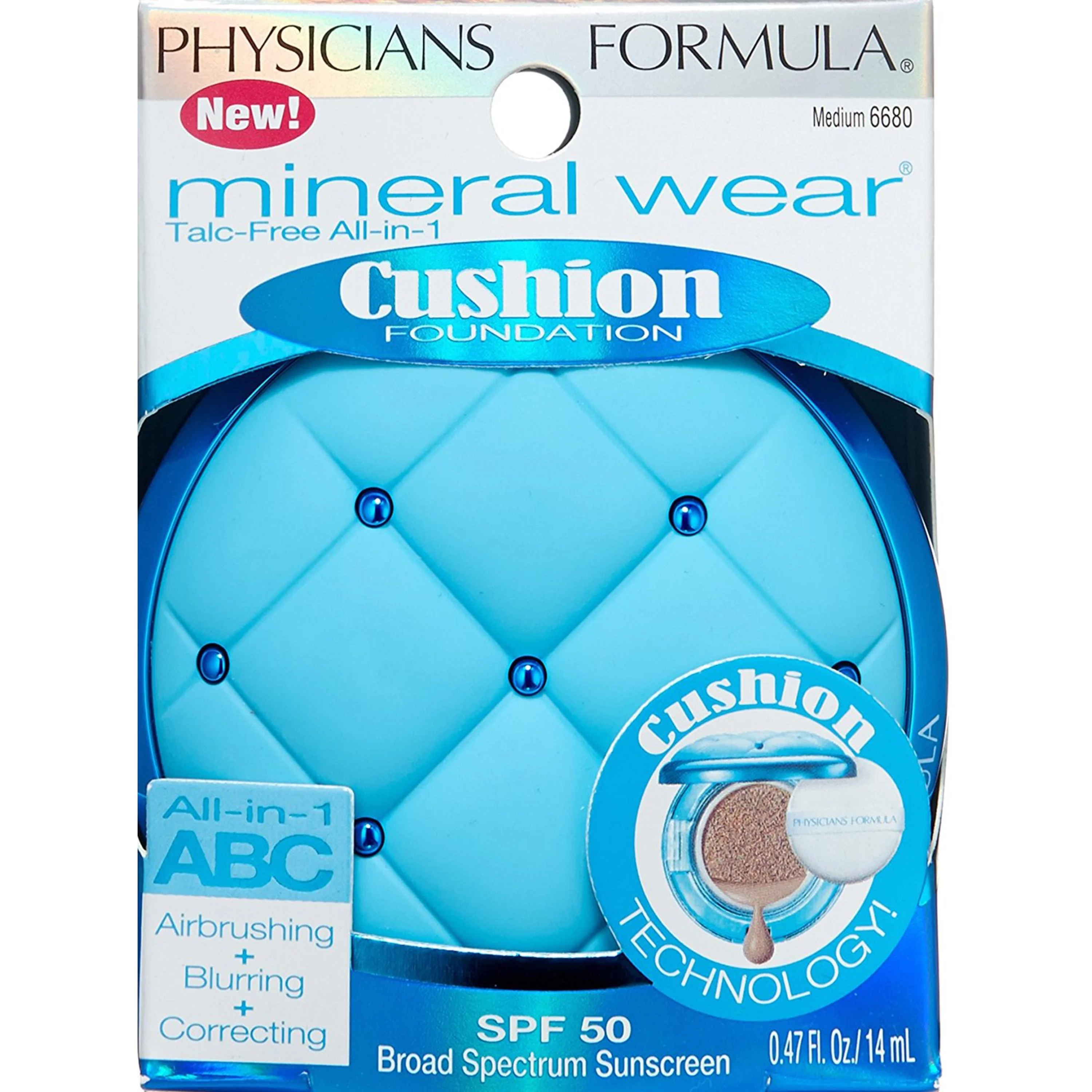 Physicians Formula Mineral Wear Talc-Free All-in-1 ABC Cushion Foundation, Light/Medium