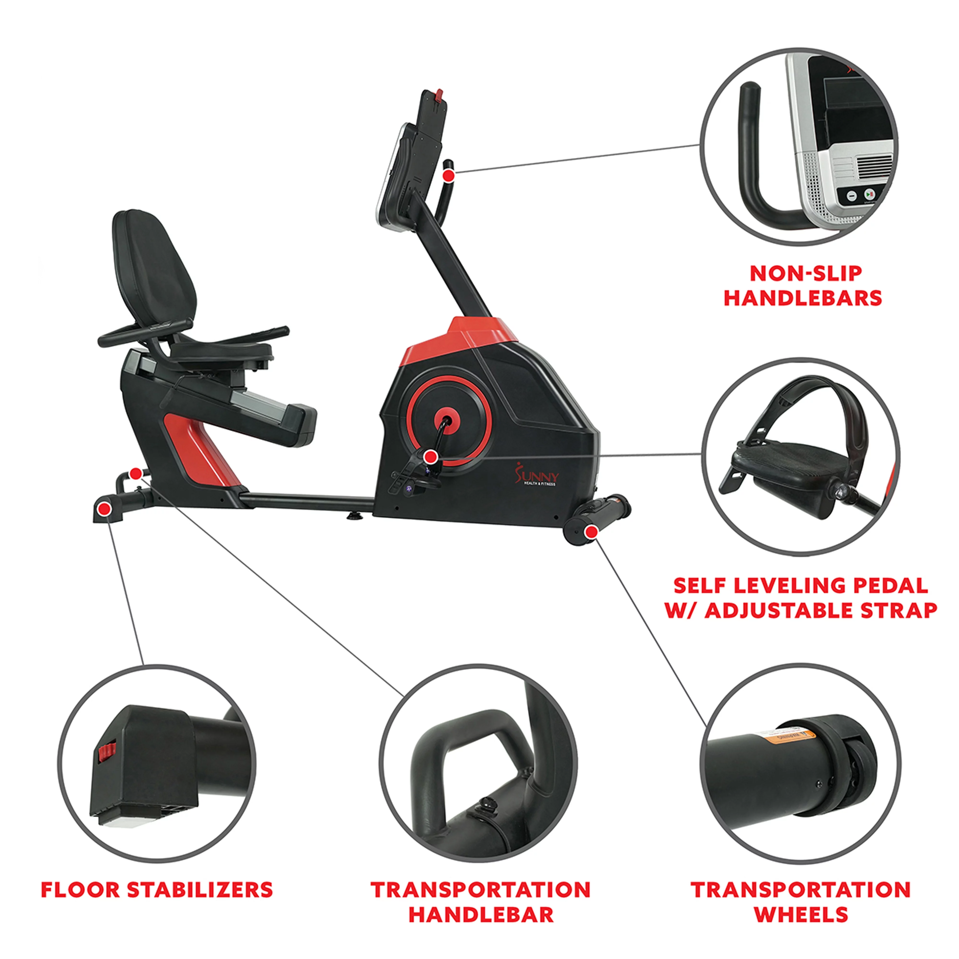 Sunny Health & Fitness Evo-Fit Cardio Recumbent Bike – SF-RB4954