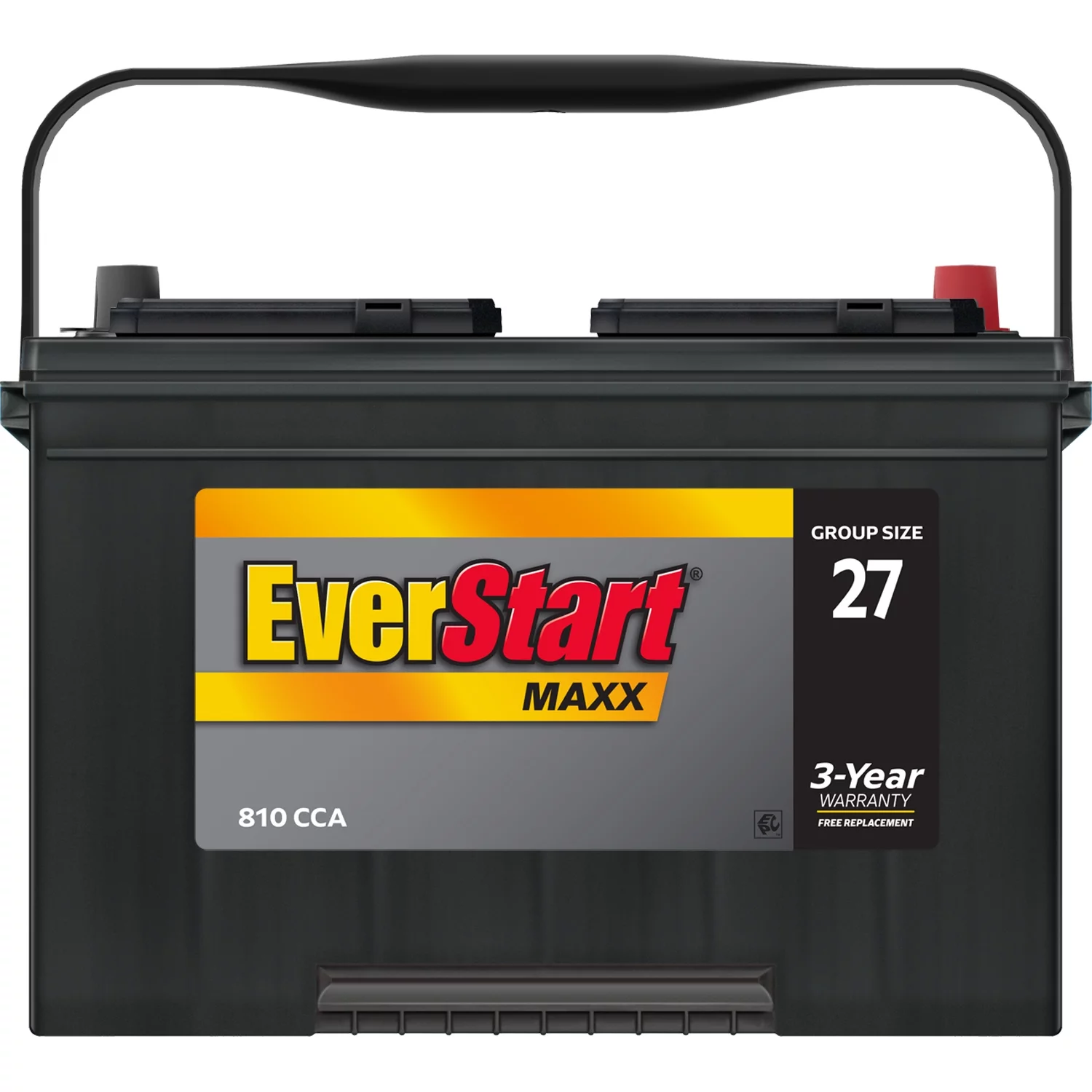 EverStart Maxx Lead Acid Automotive Battery, Group Size 27 12 Volt, 830 CCA