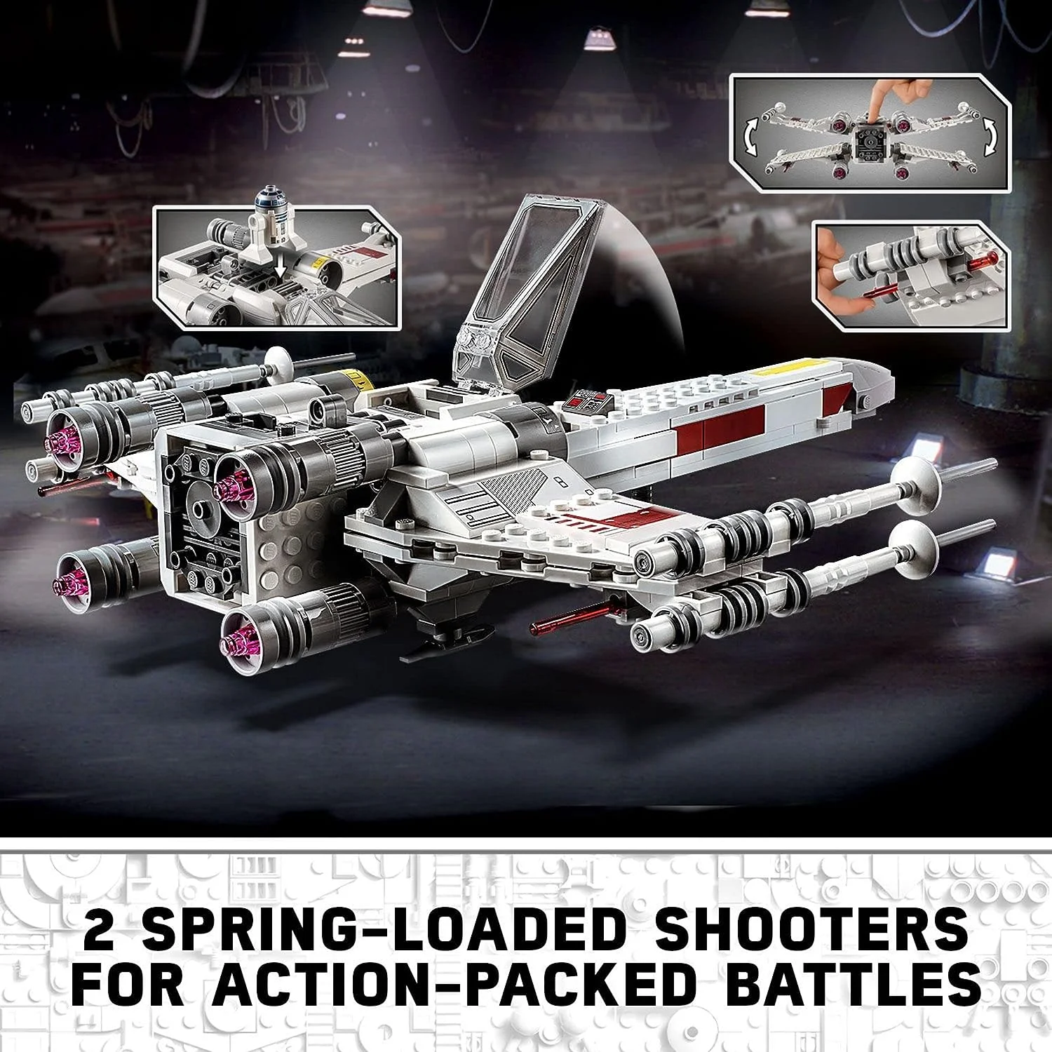 LEGO Star Wars Luke Skywalker’s X-Wing Fighter 75301 Building Toy, Gifts for Kids, Boys & Girls with Princess Leia Minifigure and R2-D2 Droid Figure