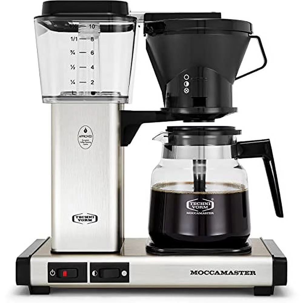 Moccamaster Silver 10 Cup Drip Coffee Maker Energy Efficient