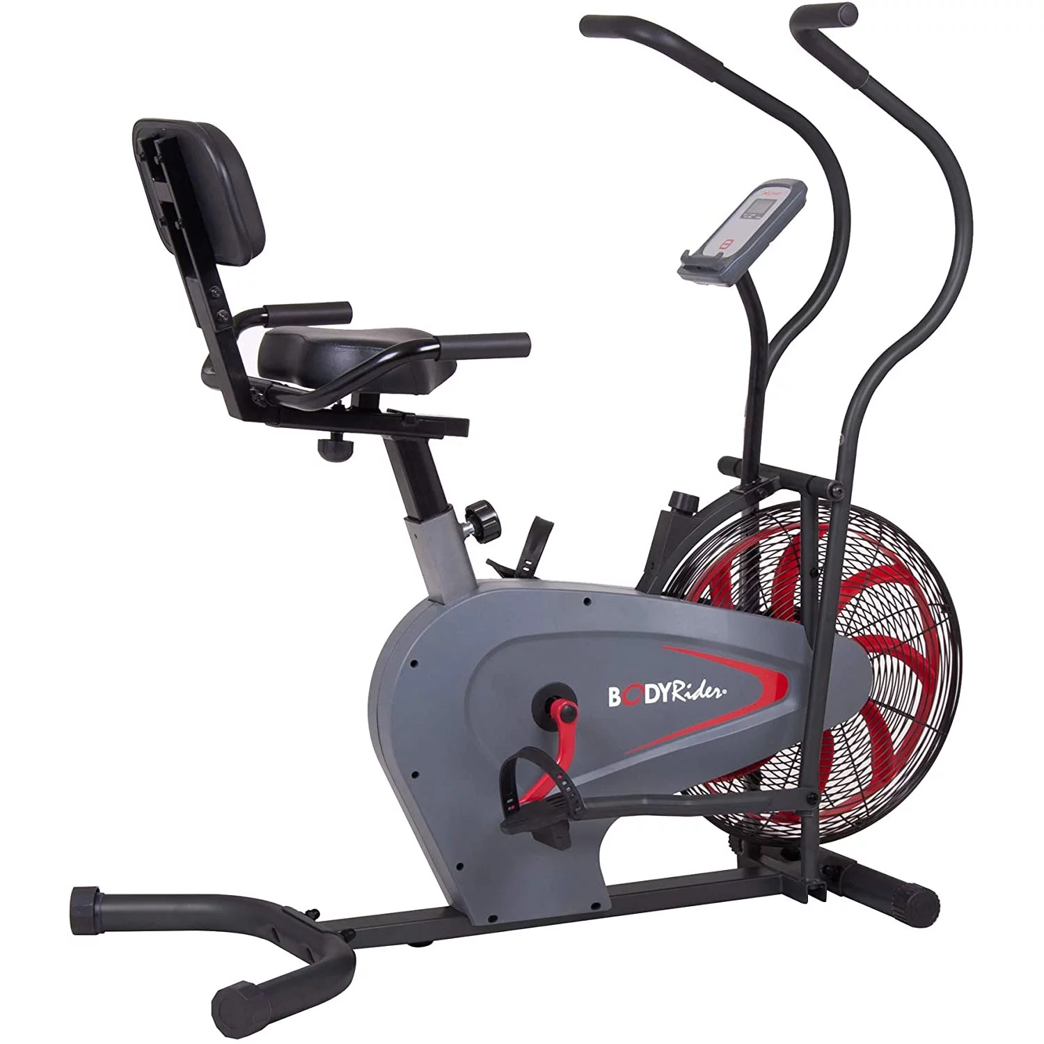 Body Rider BRF980 Upright Fan Bike Manual Resistance, Heart Rate Monitor, Max. Weight 250 lbs.