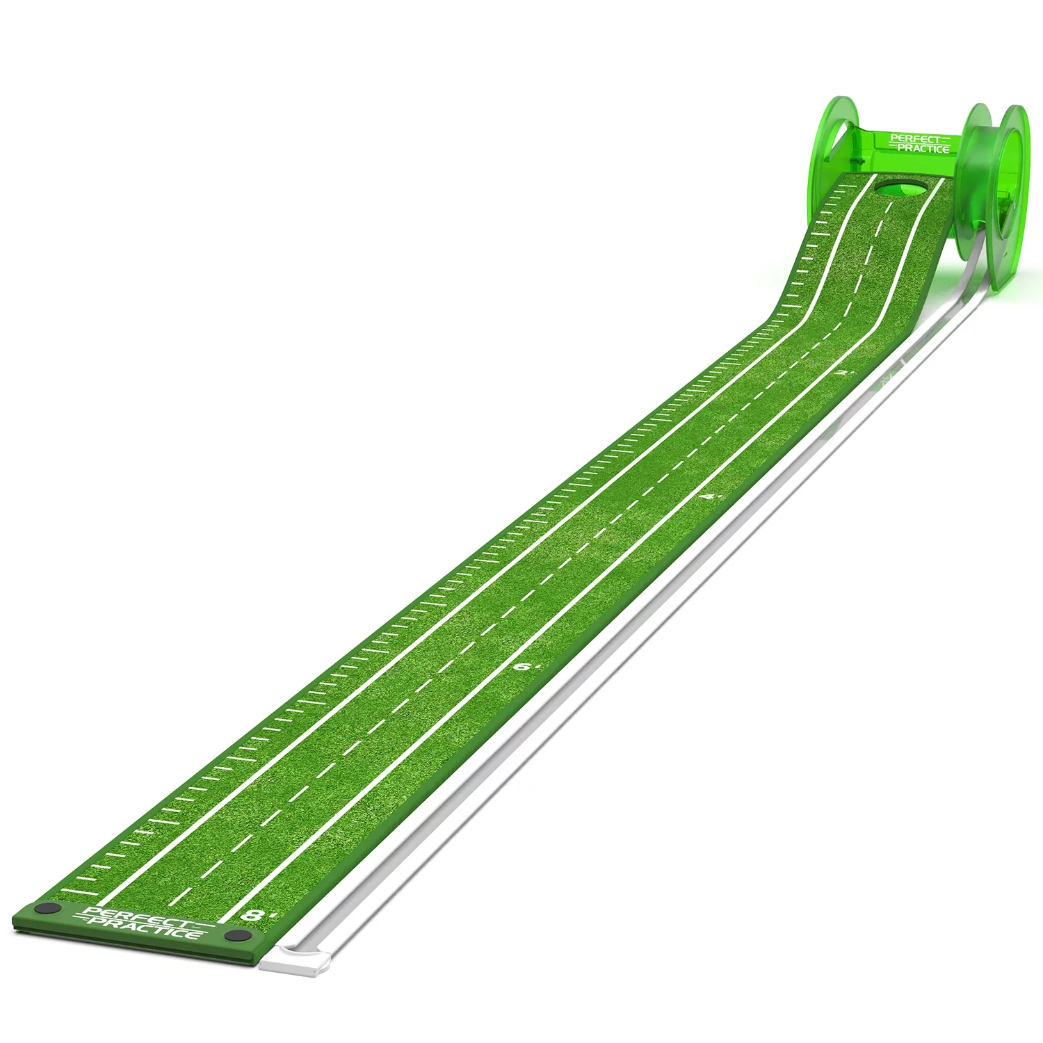 Roll-a-Putt Perfect Practice Putting Mat, 8′, Crystal Velvet Trueroll Technology