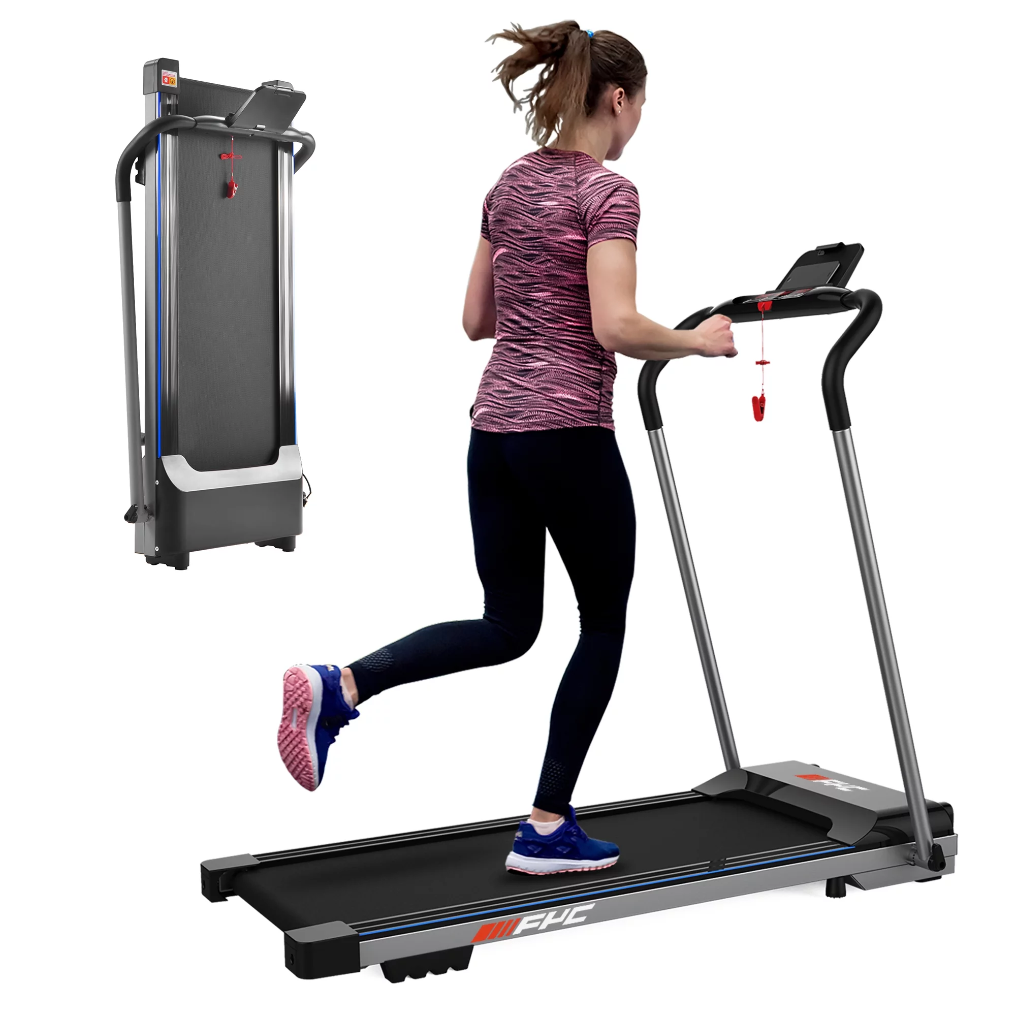 FYC 2.5HP Folding Treadmills for Home with Bluetooth & Incline, Portable Running Machine Electric Compact Treadmills Foldable for Exercise Home Gym Fitness Walking Jogging