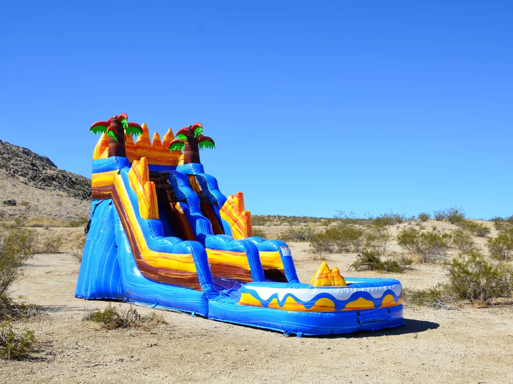 JumpOrange Commercial Grade Water Slide Inflatable with Pool for Kids and Adults (with Blower), Oasis Theme