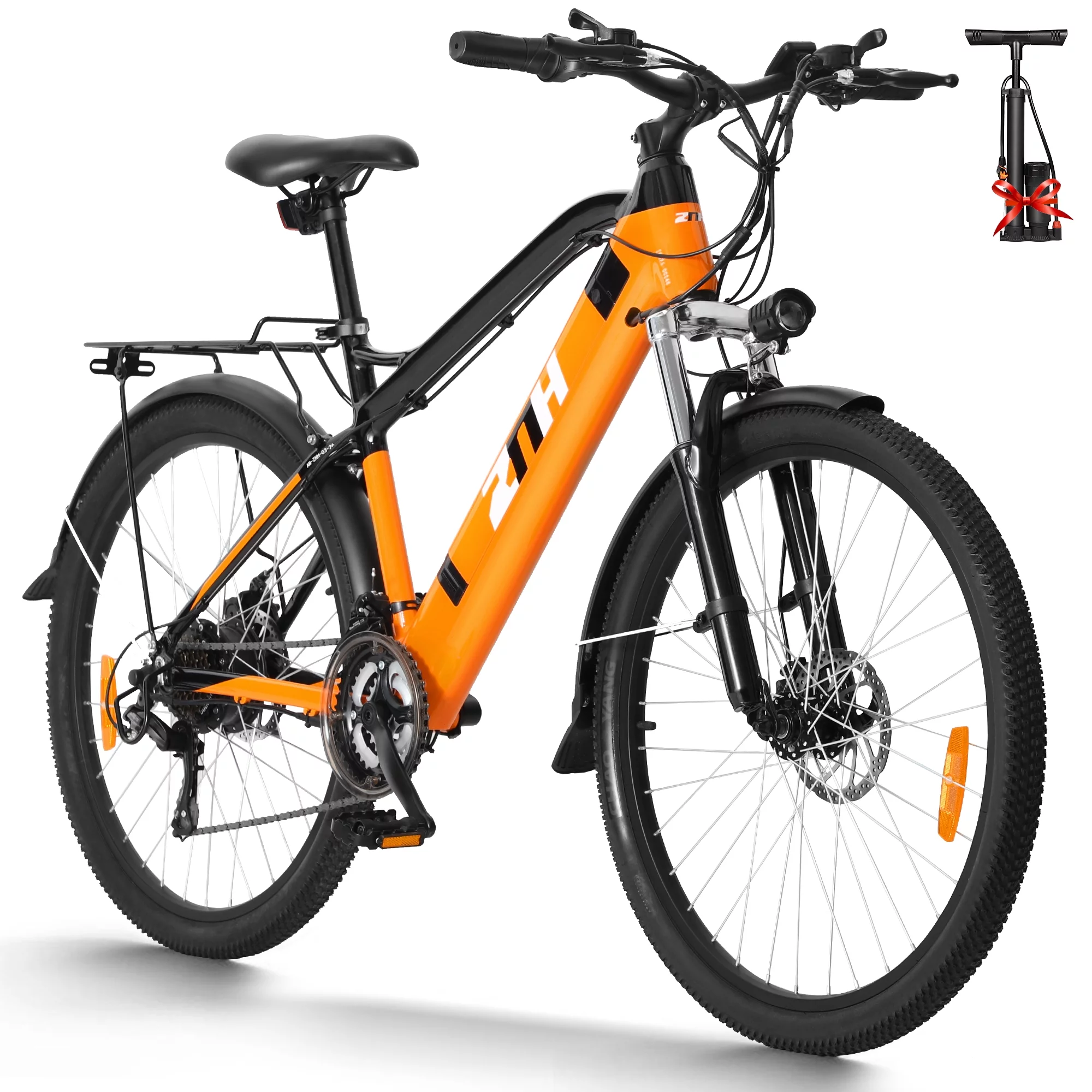 Z3 Pro Model 26” Electric Mountain Bike Commute Electric Bike for Adults E-Bike with Invisible Welding Frame Removable Battery 7 Speeds 350W Pedal Assist Motor Blue