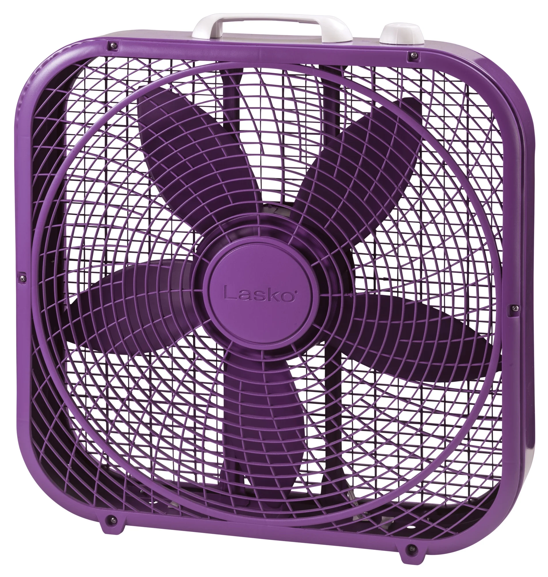 Lasko 20″ Classic Box Fan with Weather-Resistant Motor, 3 Speeds, 22.5″ H, White, B20200, New