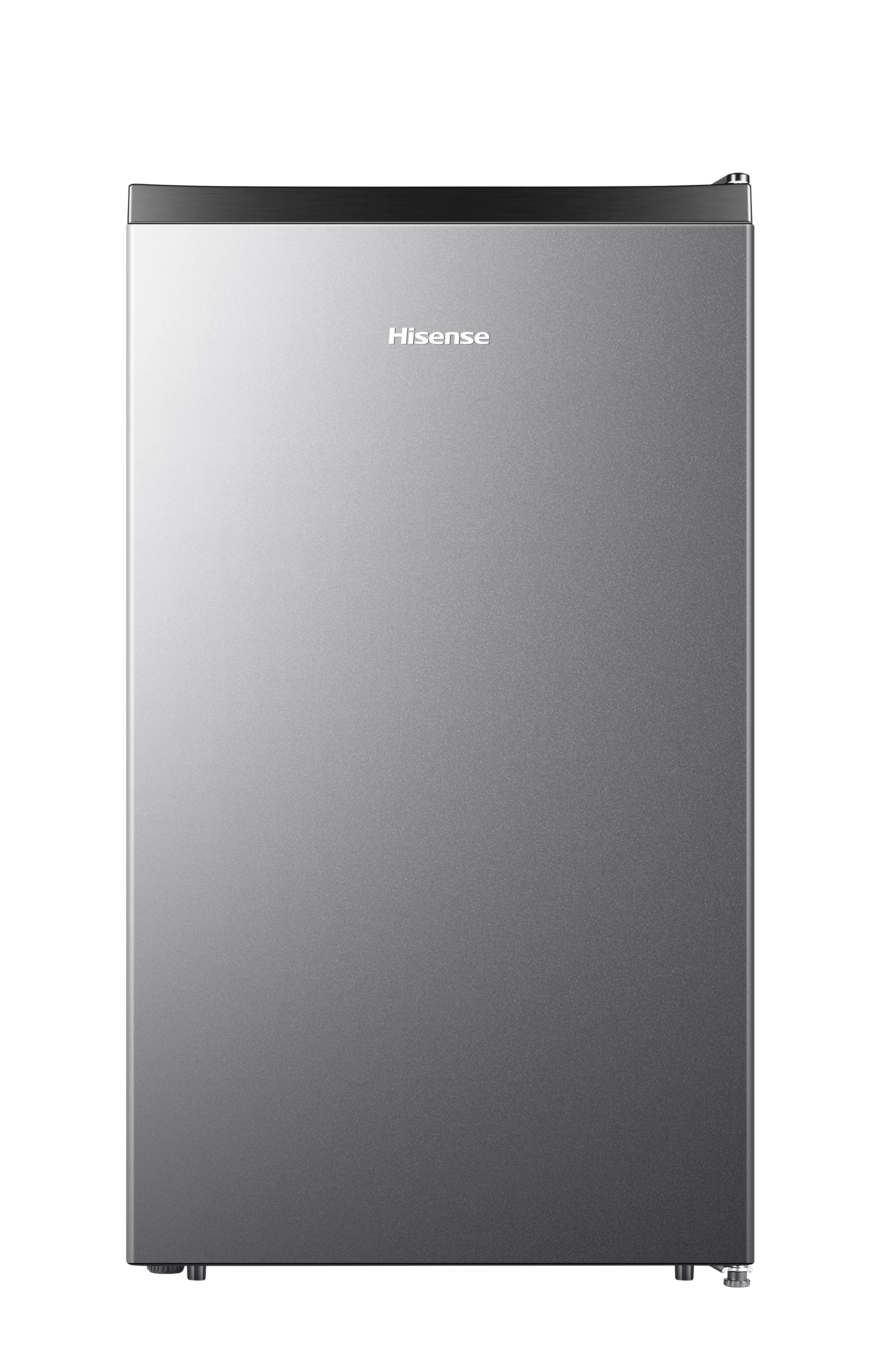 Hisense 4.4 Cu ft. Single Door Mini Fridge with Chiller, Silver 18.7″ Width