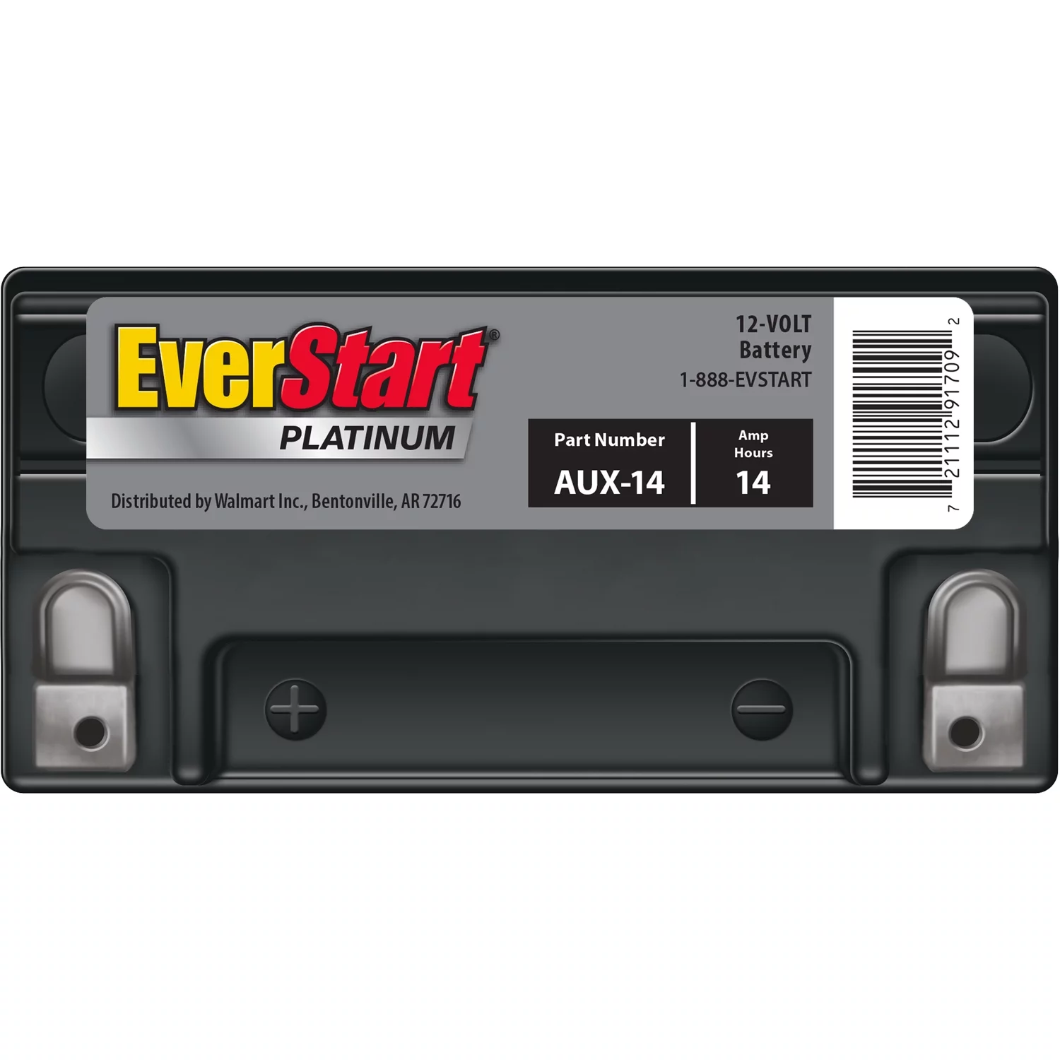 EverStart Platinum BOXED AGM Battery, Group Size AUX 14 12 Volt, 200 CCA