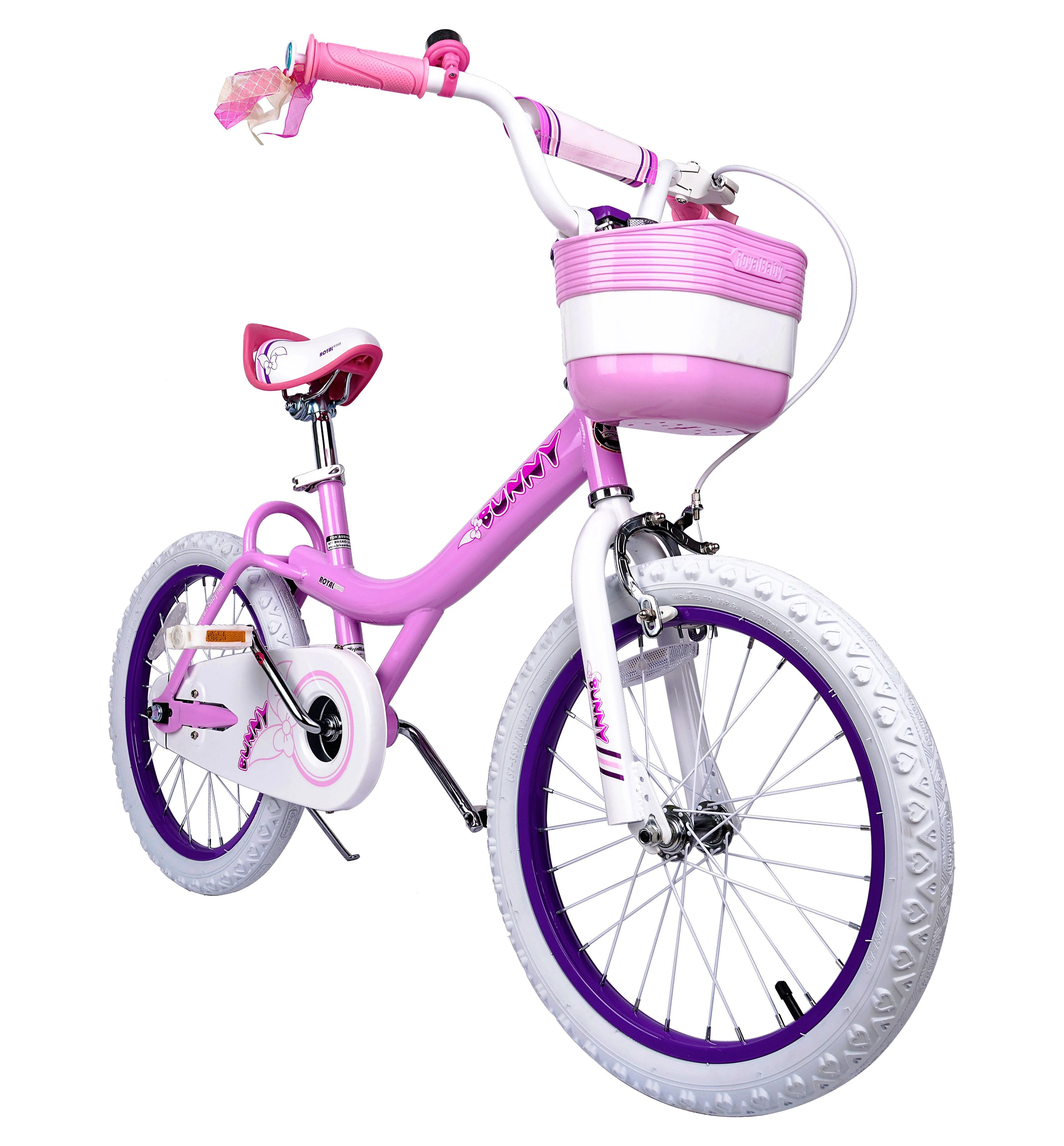 RoyalBaby Bunny 18 inch Girl’s Bicycle Kids Bike for Girls Childrens Bicycle Pink With Kickstand