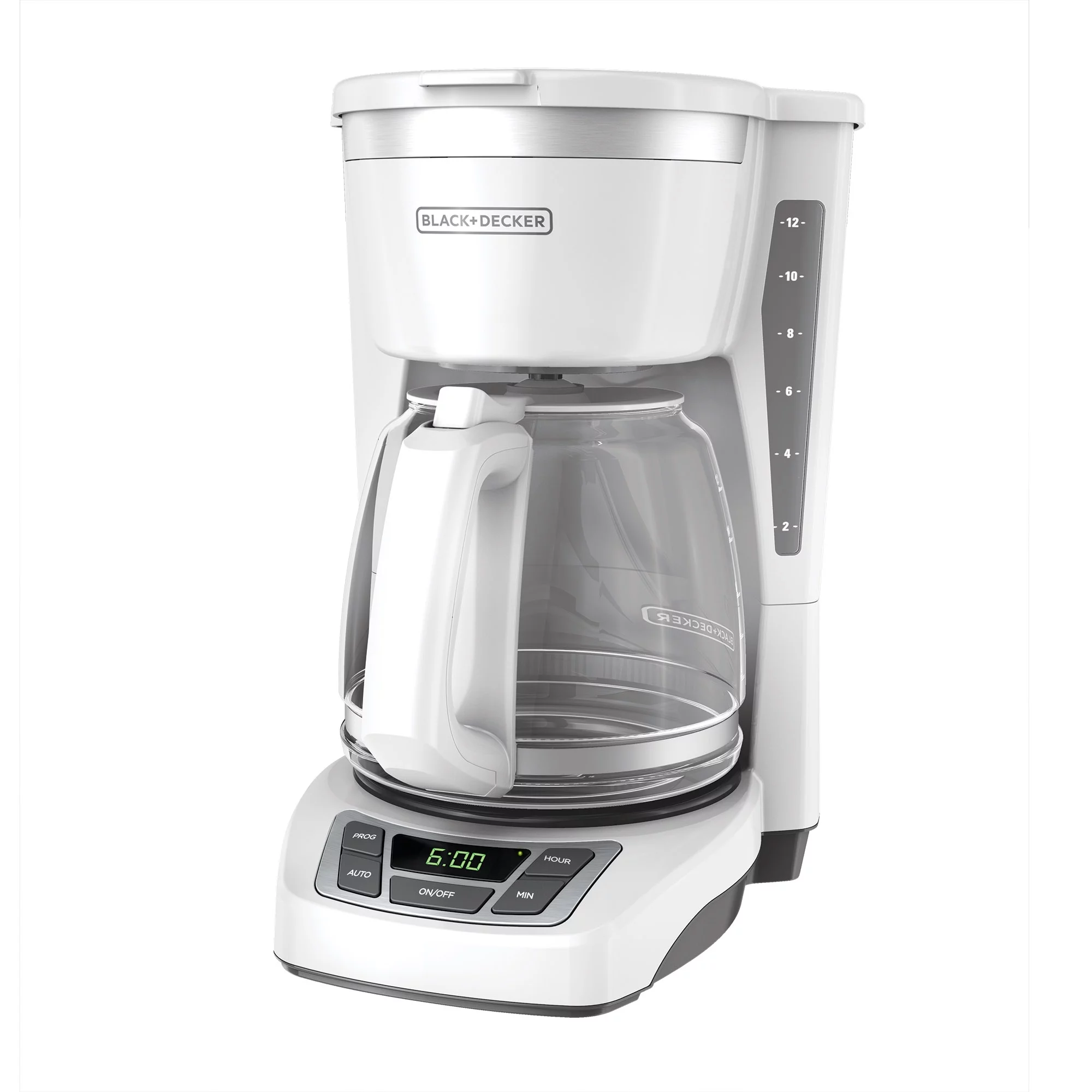 BLACK+DECKER 12-Cup* Programmable Coffeemaker, White, CM1160W