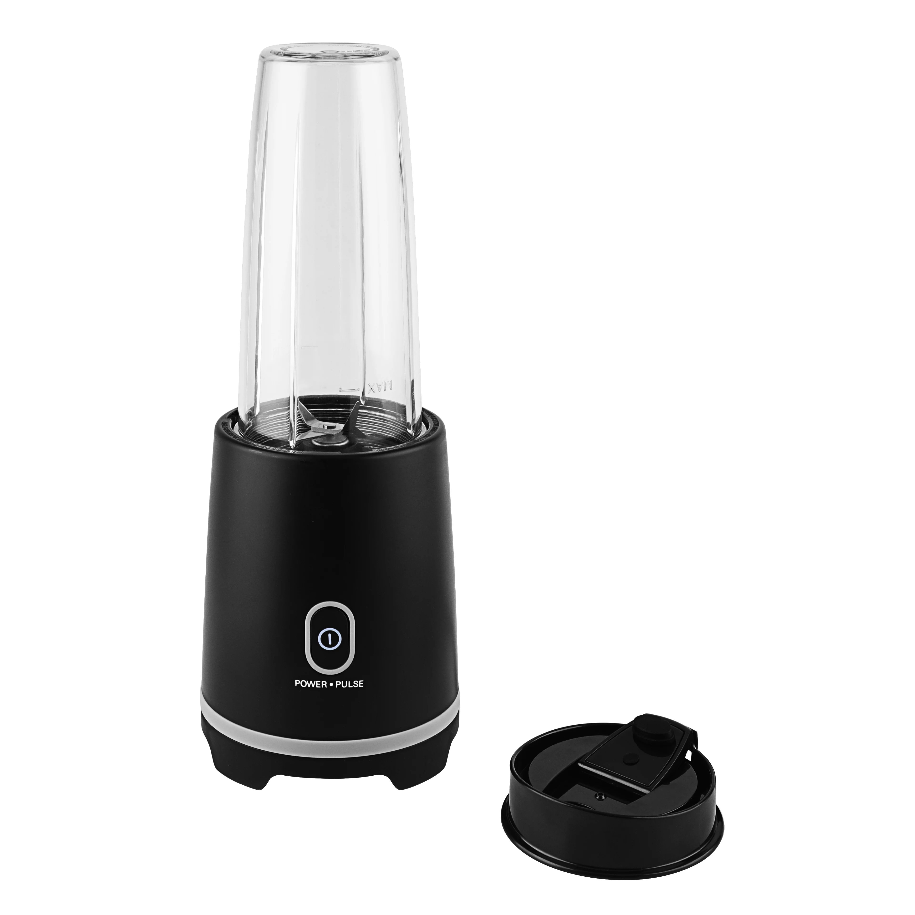 Mainstays Black Single-Serve Blender with 1 Travel Lid, 16 oz, New